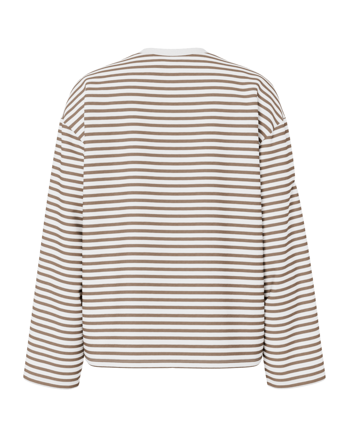 SADIE STRIPE TEE LS - CLOUD DANCER / FOSSIL
