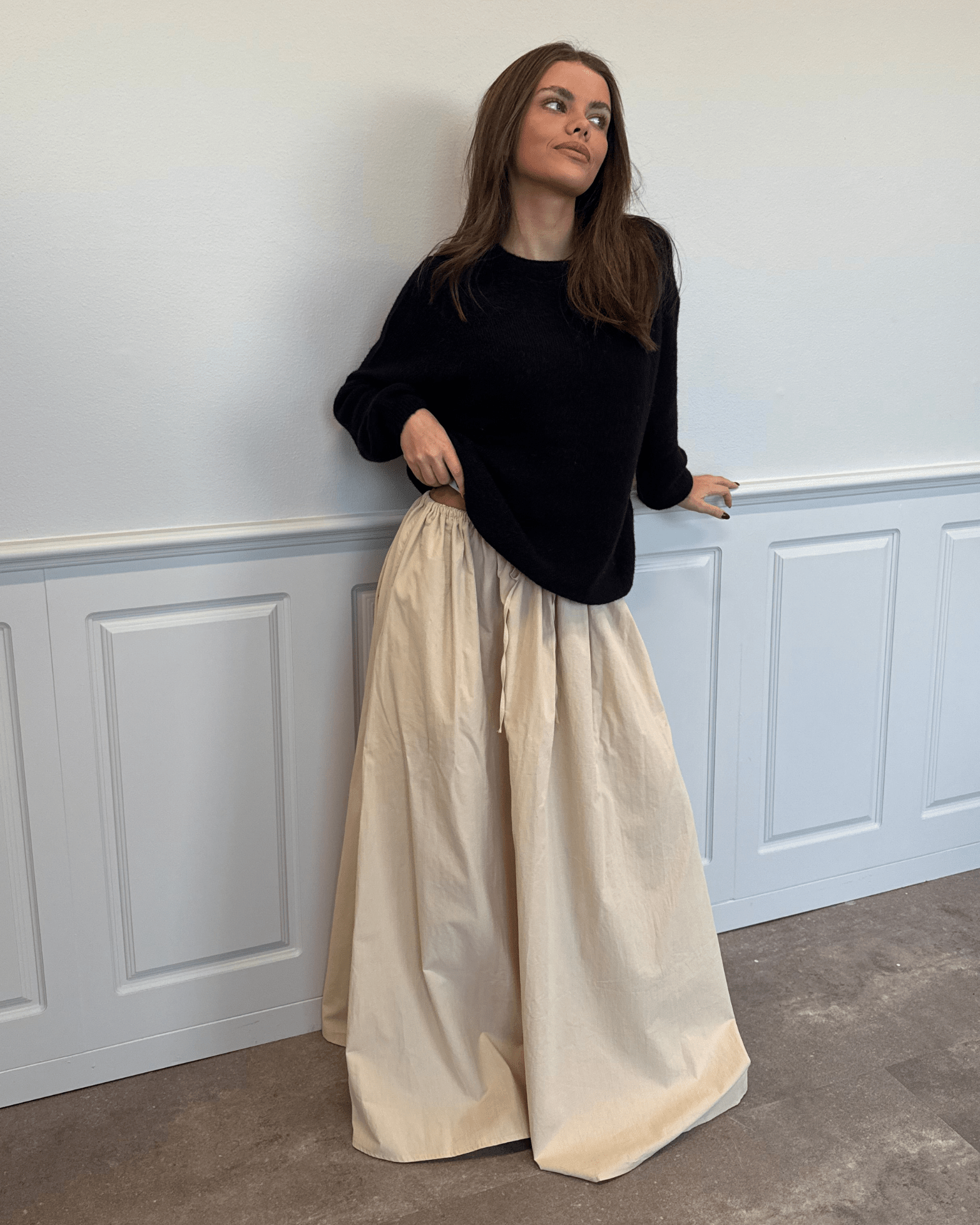CARO MAXI SKIRT - BEIGE