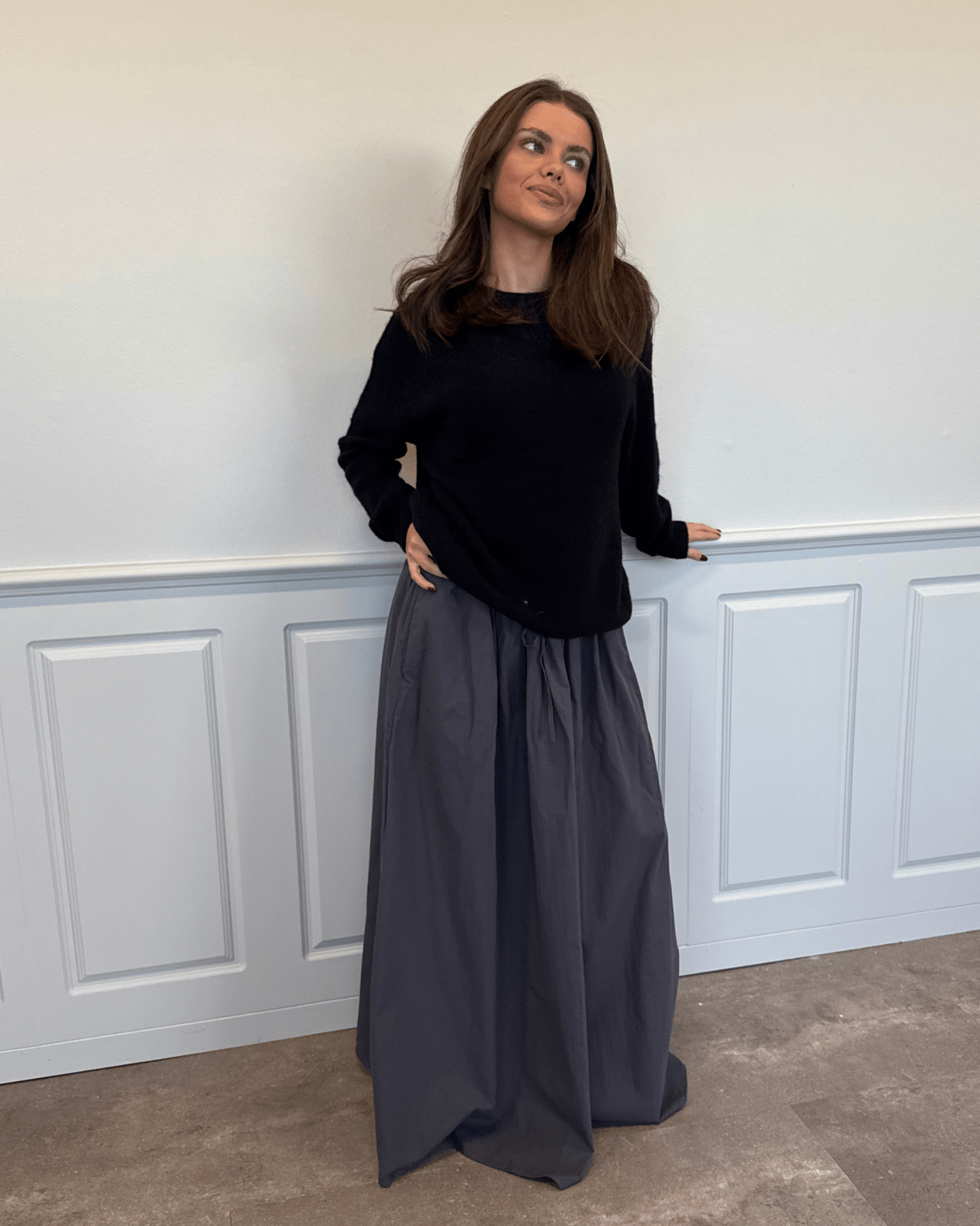 CARO MAXI SKIRT - DARK GREY