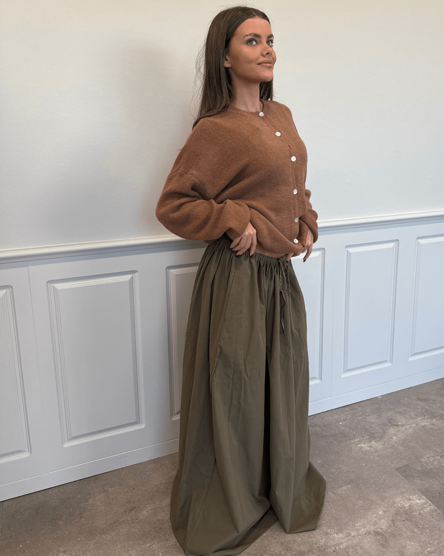 CARO MAXI SKIRT - ARMY