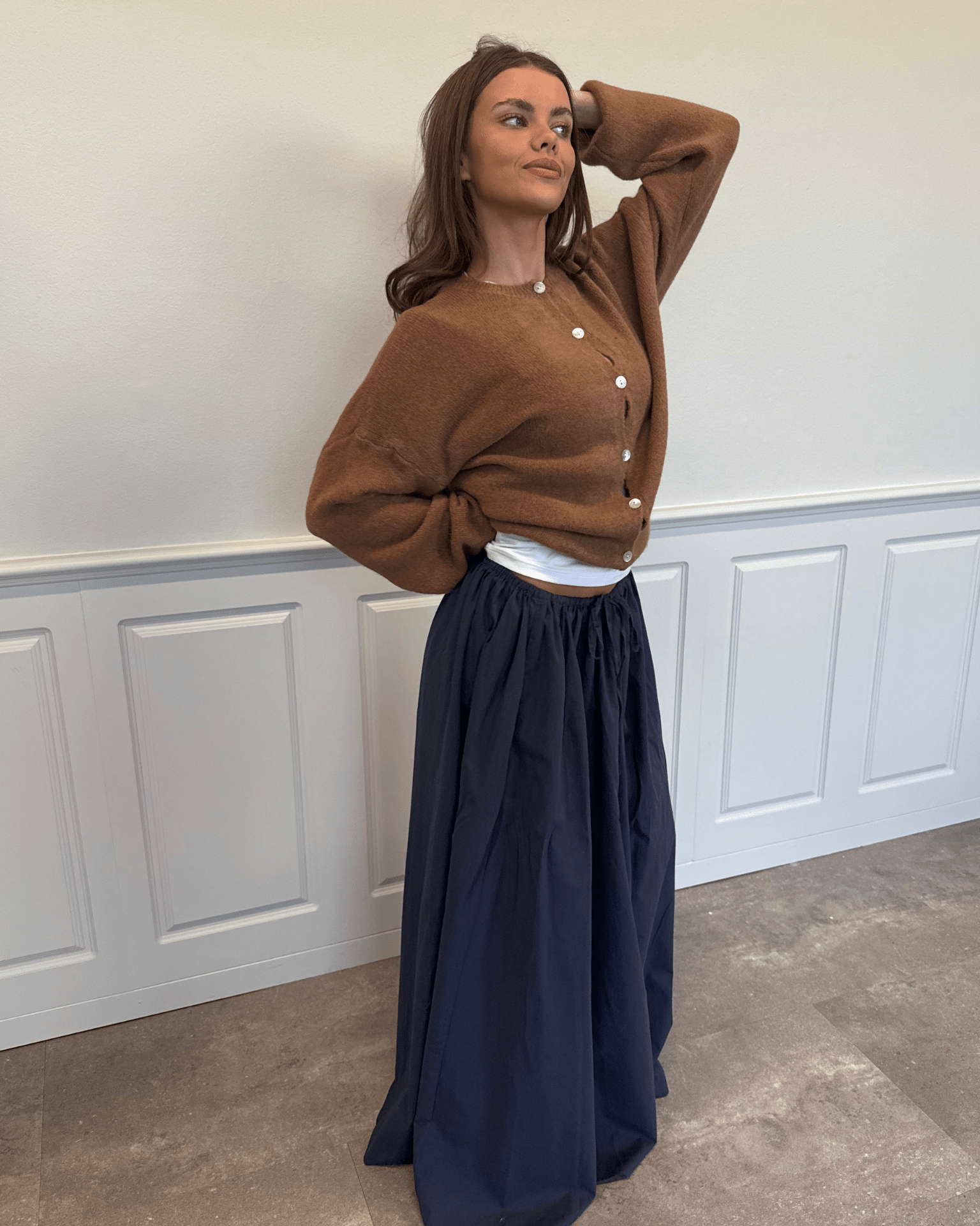 CARO MAXI SKIRT - DARK NAVY