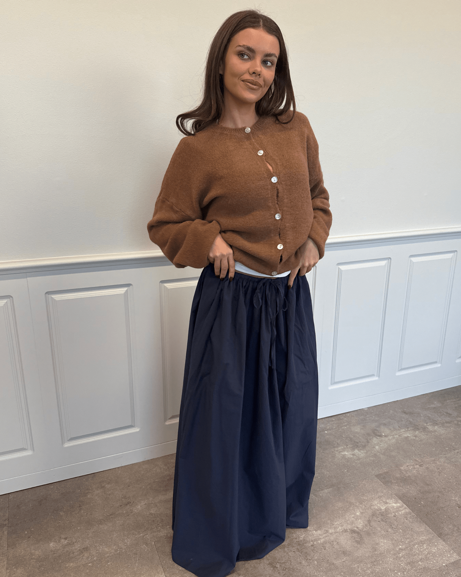 CARO MAXI SKIRT - DARK NAVY
