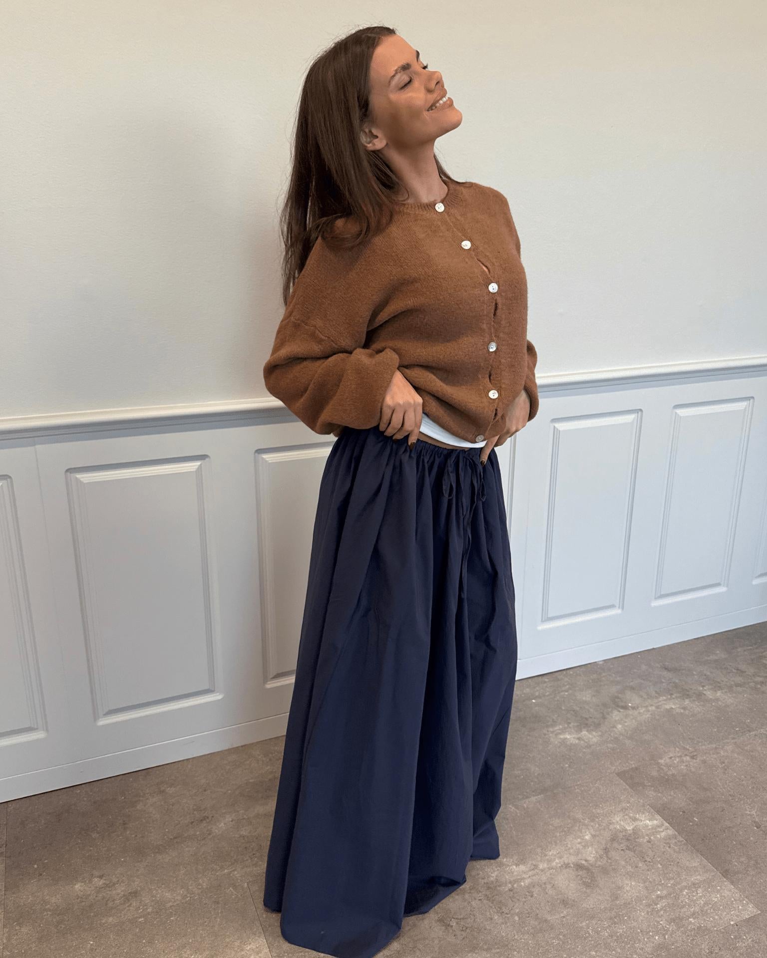 CARO MAXI SKIRT - DARK NAVY