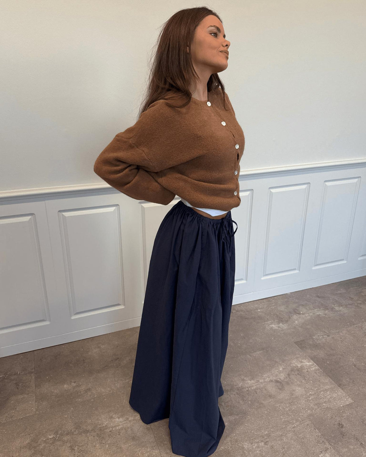CARO MAXI SKIRT - DARK NAVY