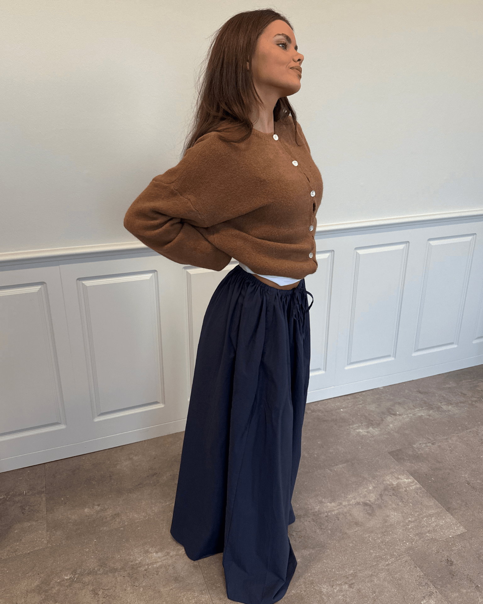 CARO MAXI SKIRT - DARK NAVY