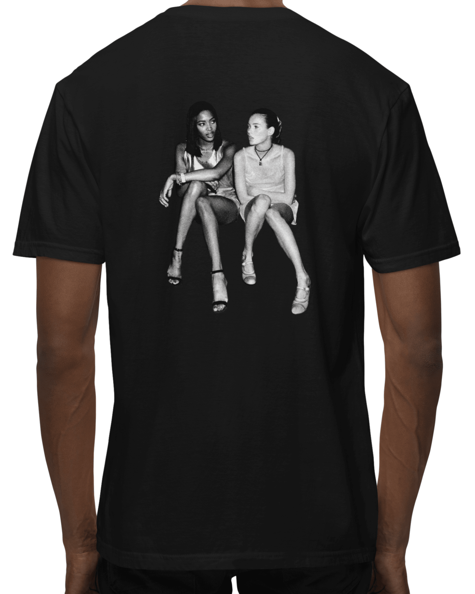 SUPERMODELS UNISEX-T-SHIRT (Rückenaufdruck) - SCHWARZ