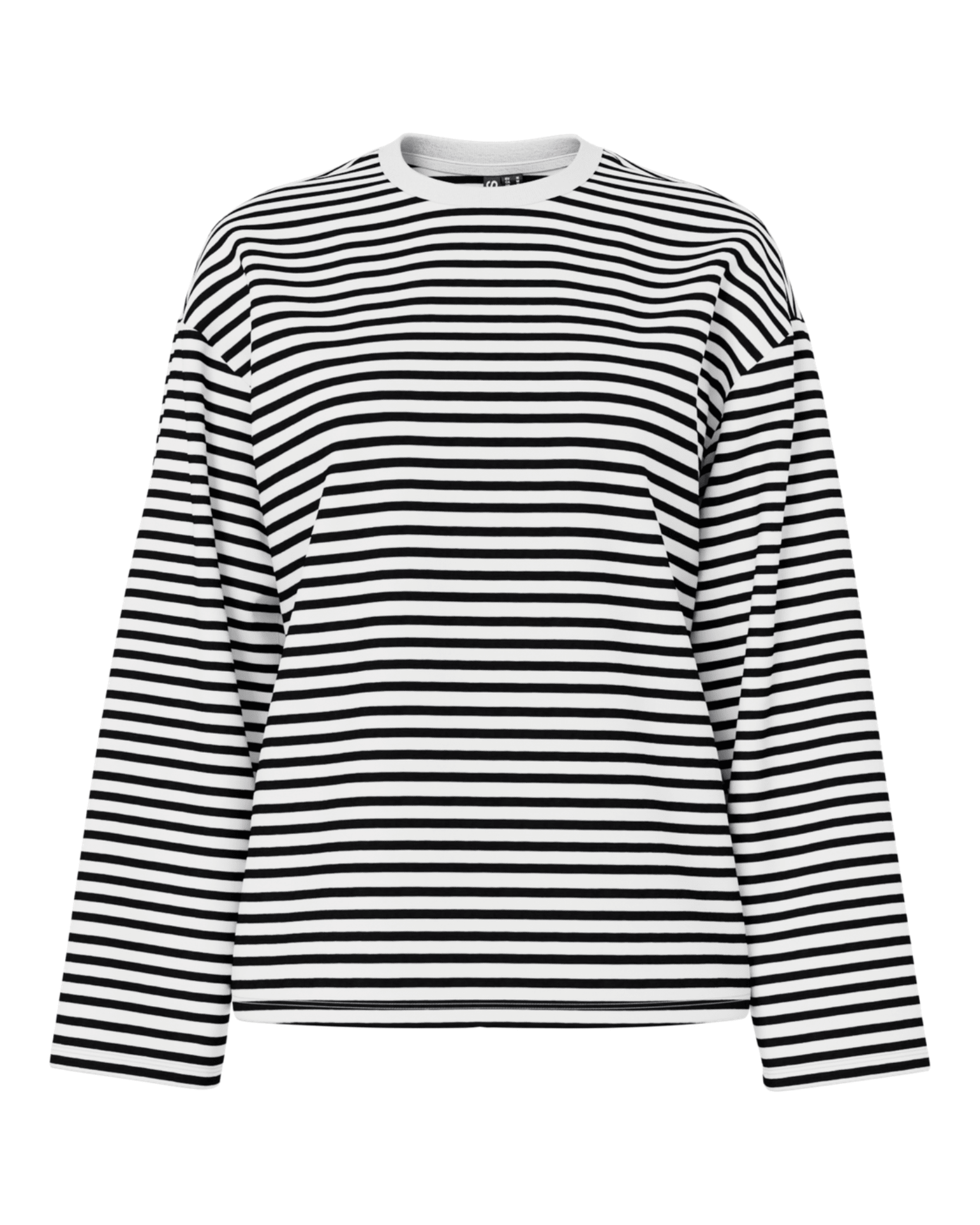 SADIE STRIPE TEE LS - CLOUD DANCER / BLACK