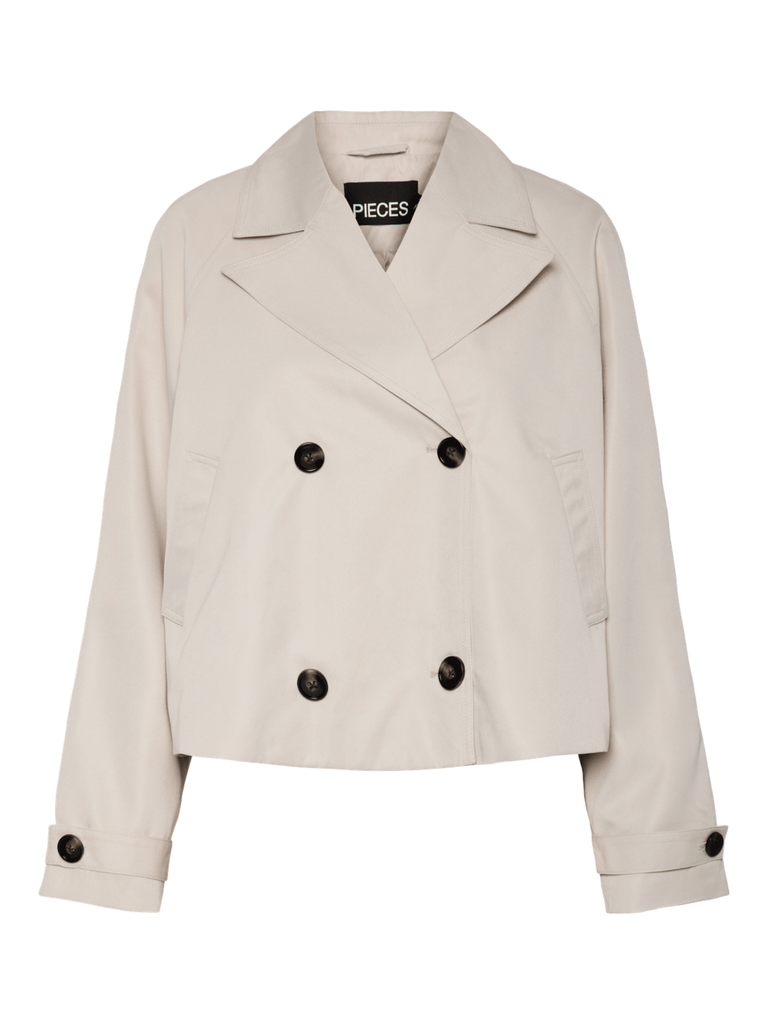 SCARLETT SHORT TRENCHCOAT - SILVER GRAY