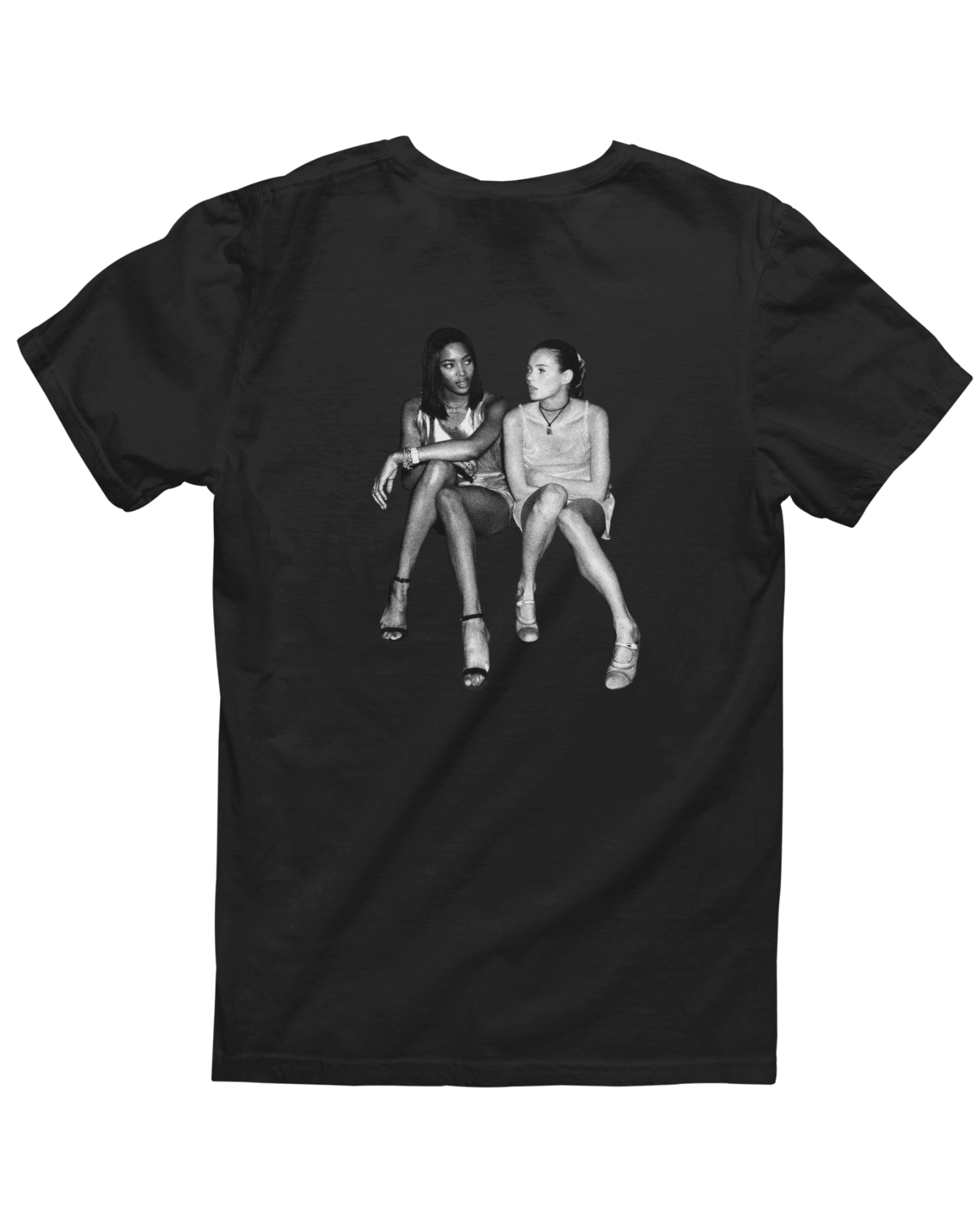 SUPERMODELS UNISEX-T-SHIRT (Rückenaufdruck) - SCHWARZ