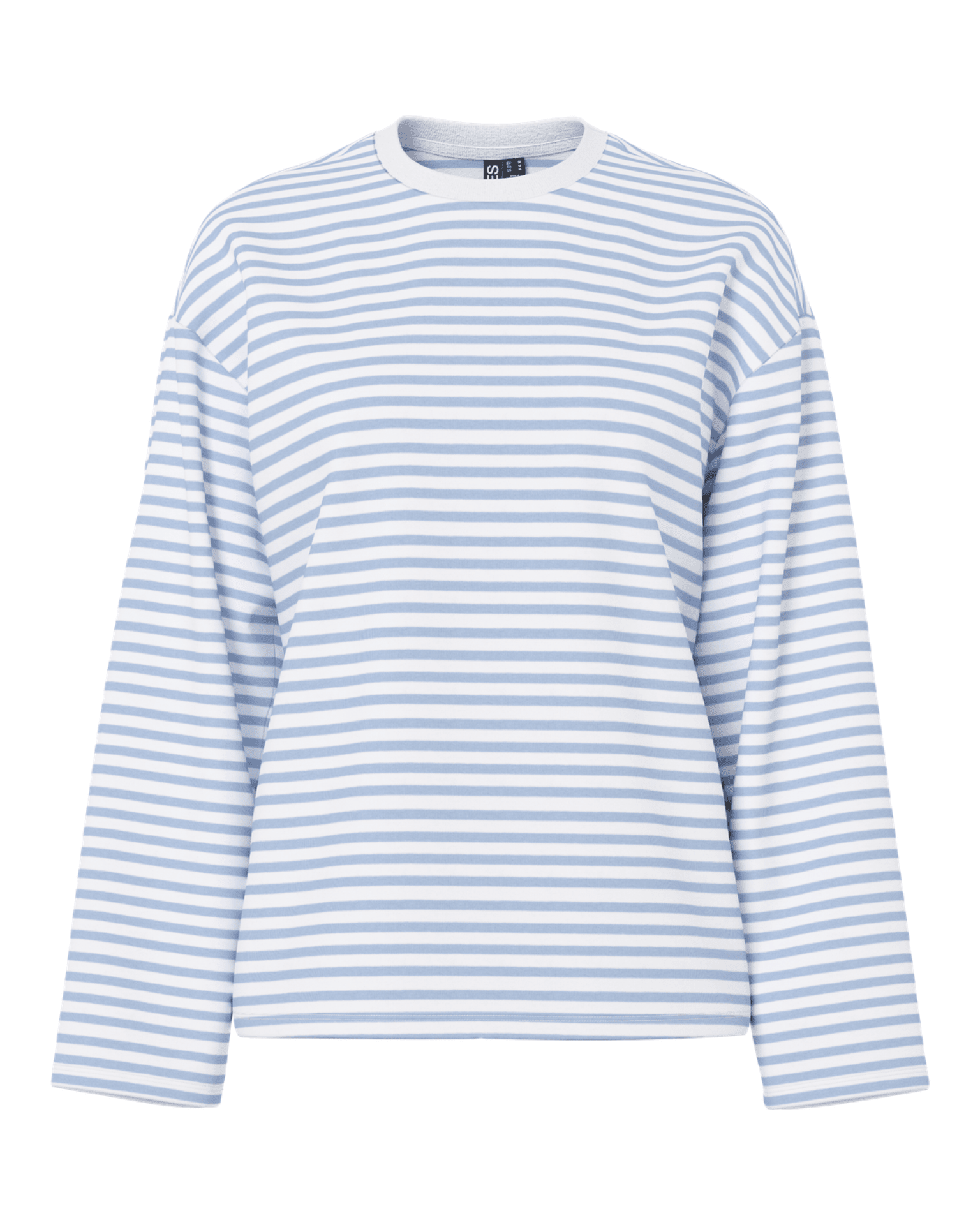 SADIE STRIPE TEE LS - CLOUD DANCER / CASHMERE BLUE