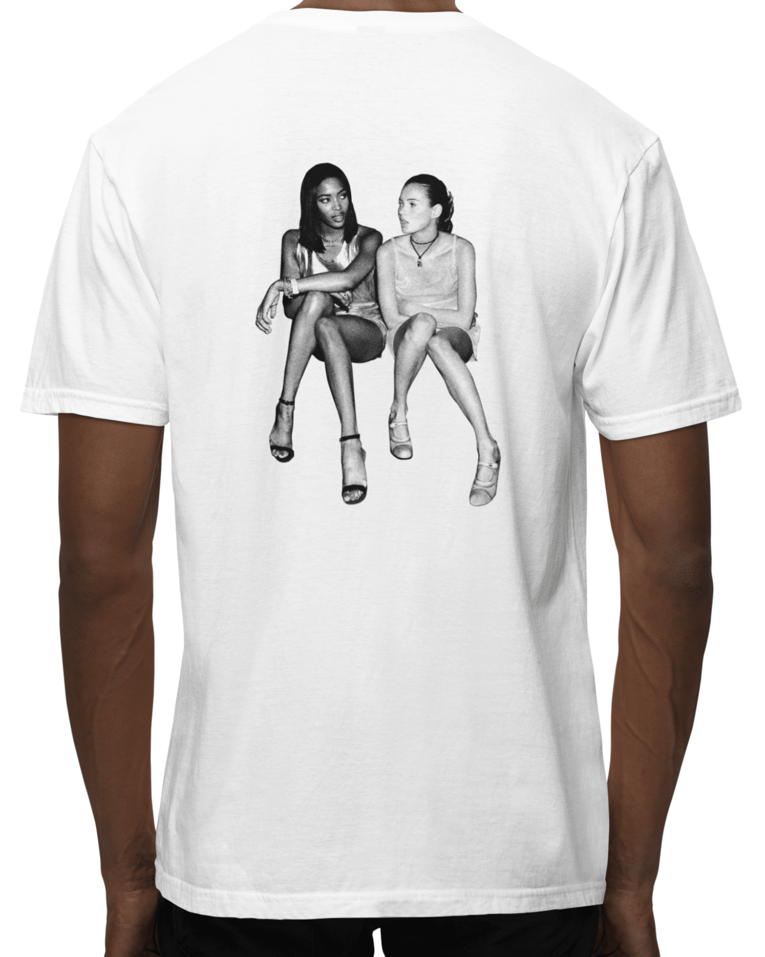 SUPERMODELS UNISEX T-SHIRT (rygprint) - WHITE