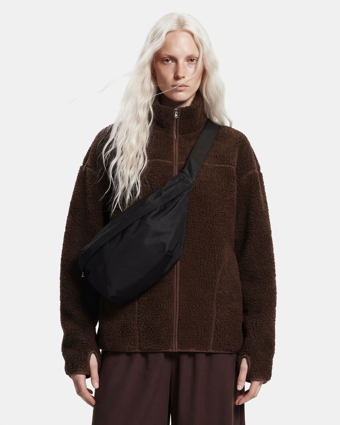 SADIA TEDDY JACKET - HOT FUDGE