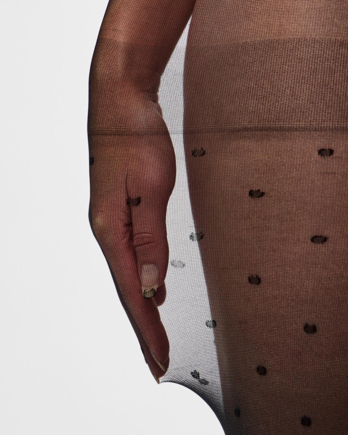 NEW NIKOLINE 20 DEN STRØMPEBUKSER - BLACK DOT
