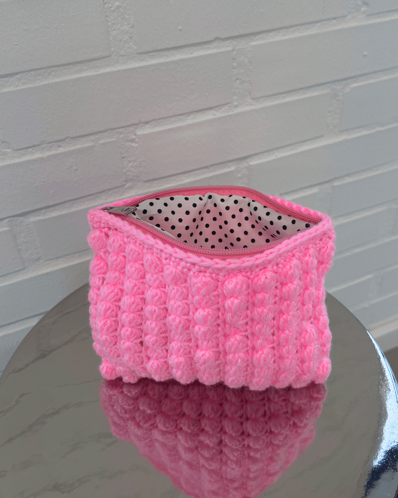 CROCHET CLUTCH - PINK