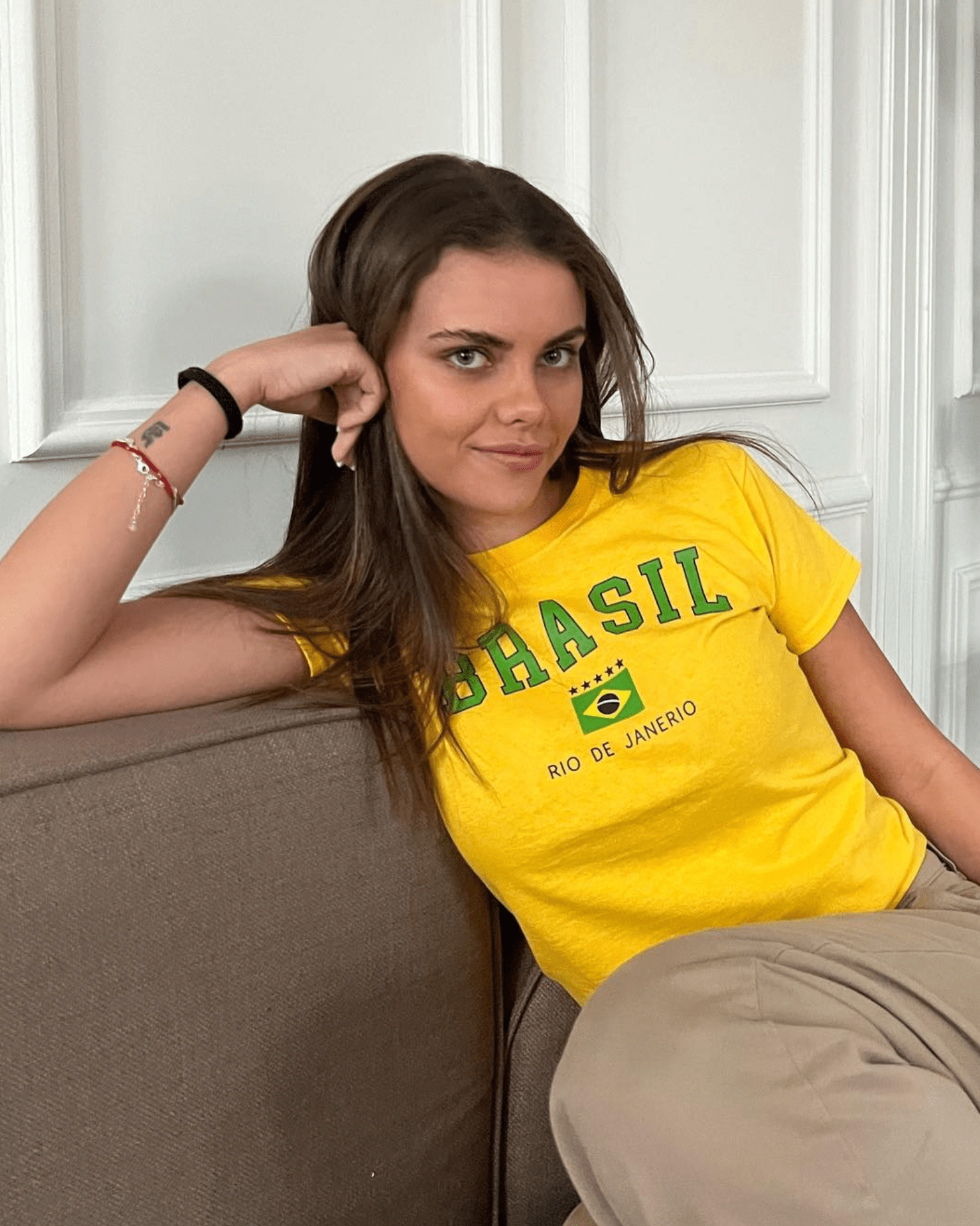 BRASILIEN, BABY-TEE - GELB