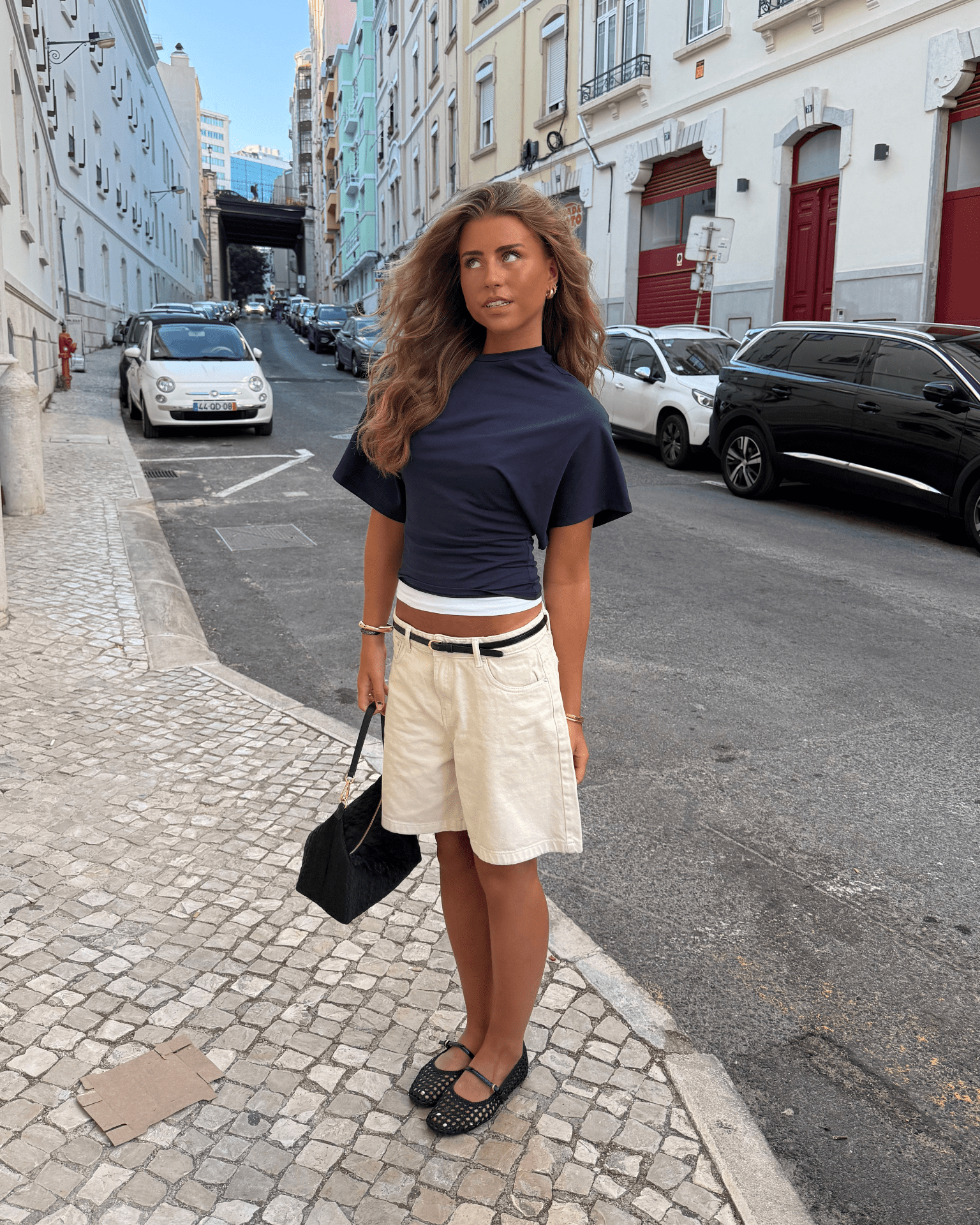 NINA ANGEL TOP - MARINEBLAU