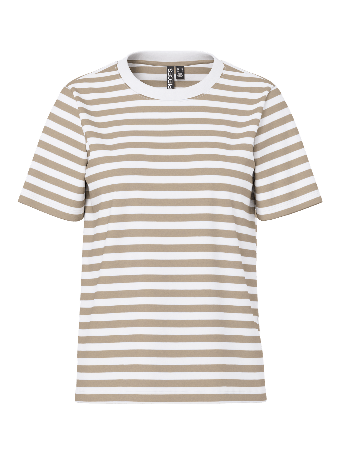 RIA STRIPE T-SHIRT - SILBERNER MINK/HELLWEISS