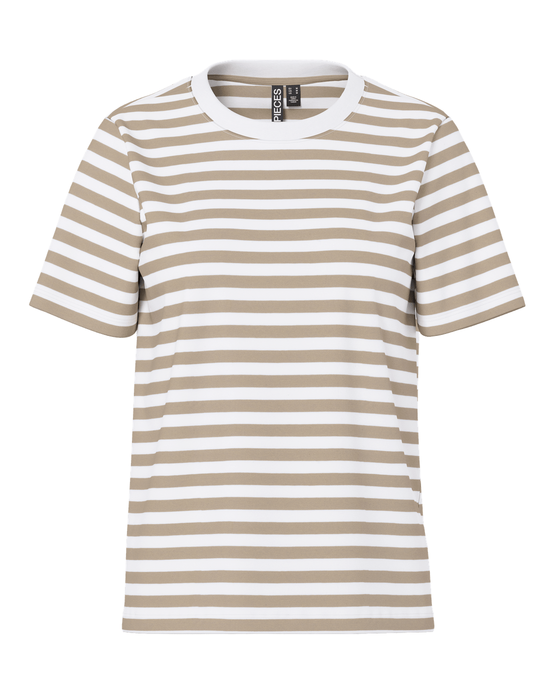 RIA STRIPE TEE - SILVER MINK