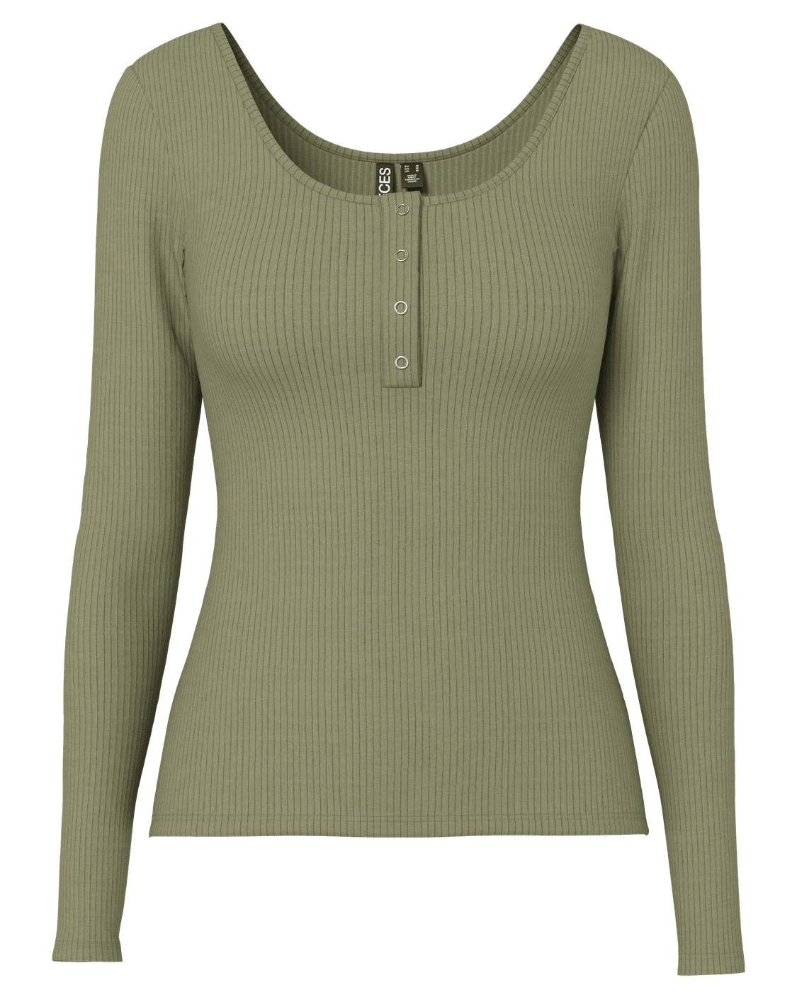 KITTE LANGÆRMET TOP - DEEP LICHEN GREEN