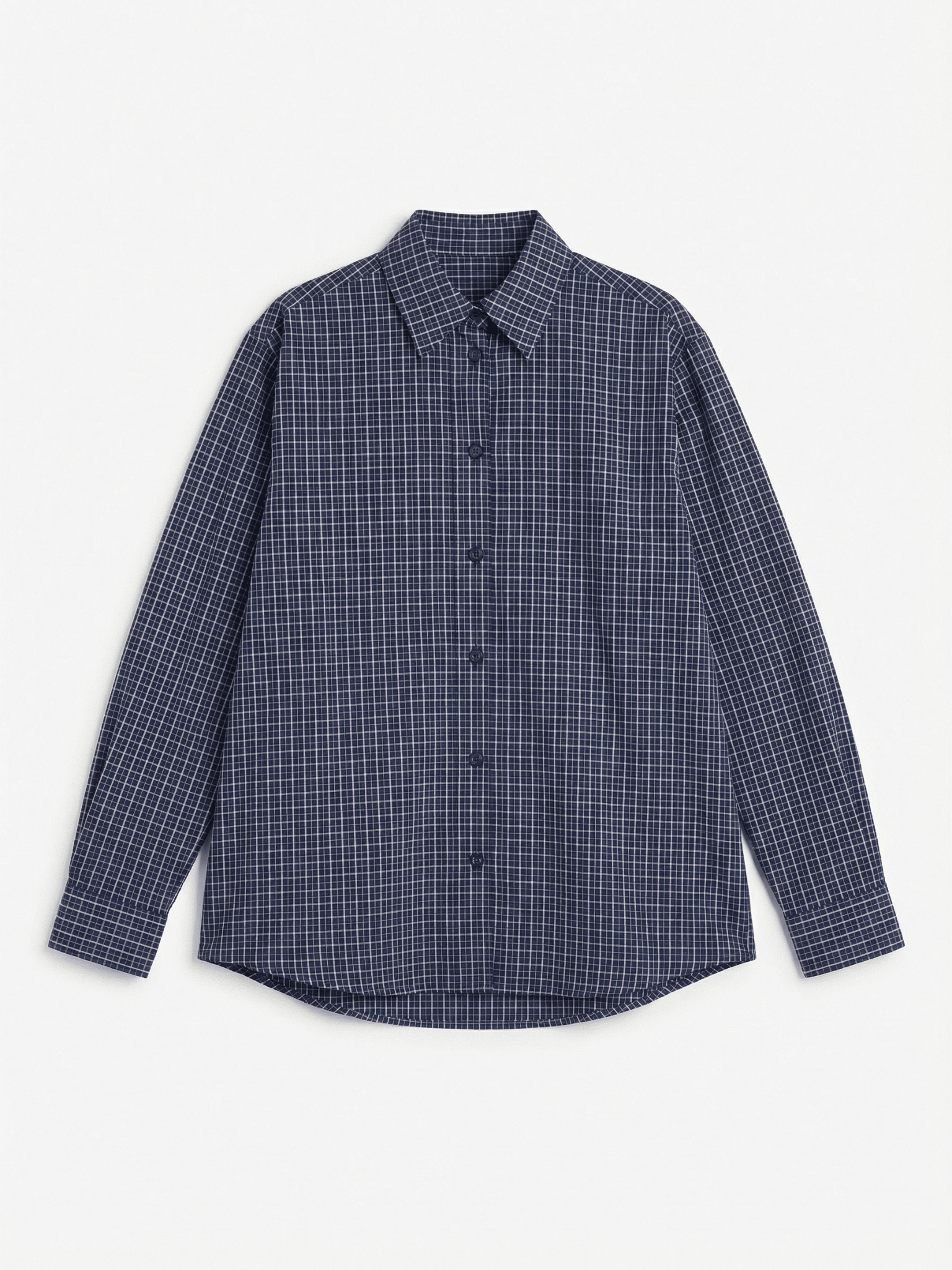 NEO BOXFIT SHIRT - NAVY CHECK