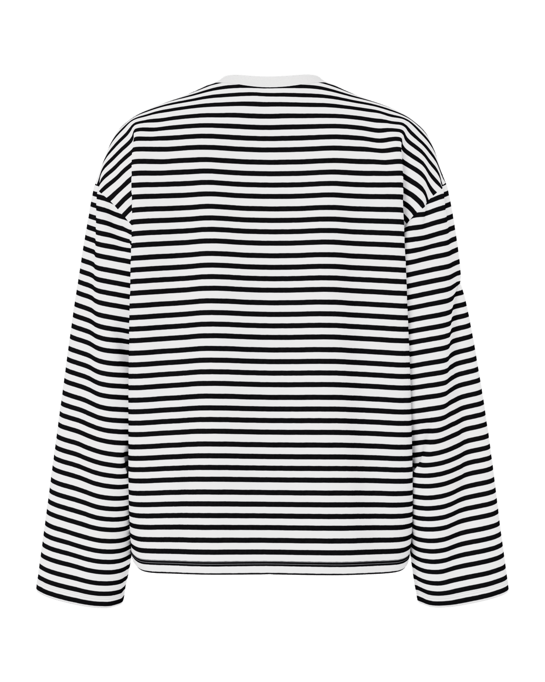 SADIE STRIPE TEE LS - CLOUD DANCER / BLACK