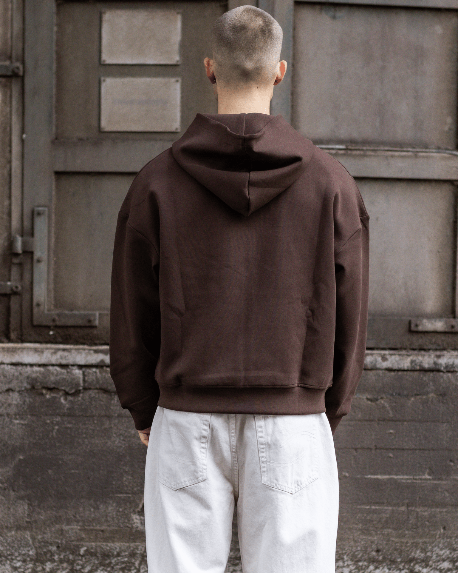 ASH SCUBA ZIP HOODIE - BROWN