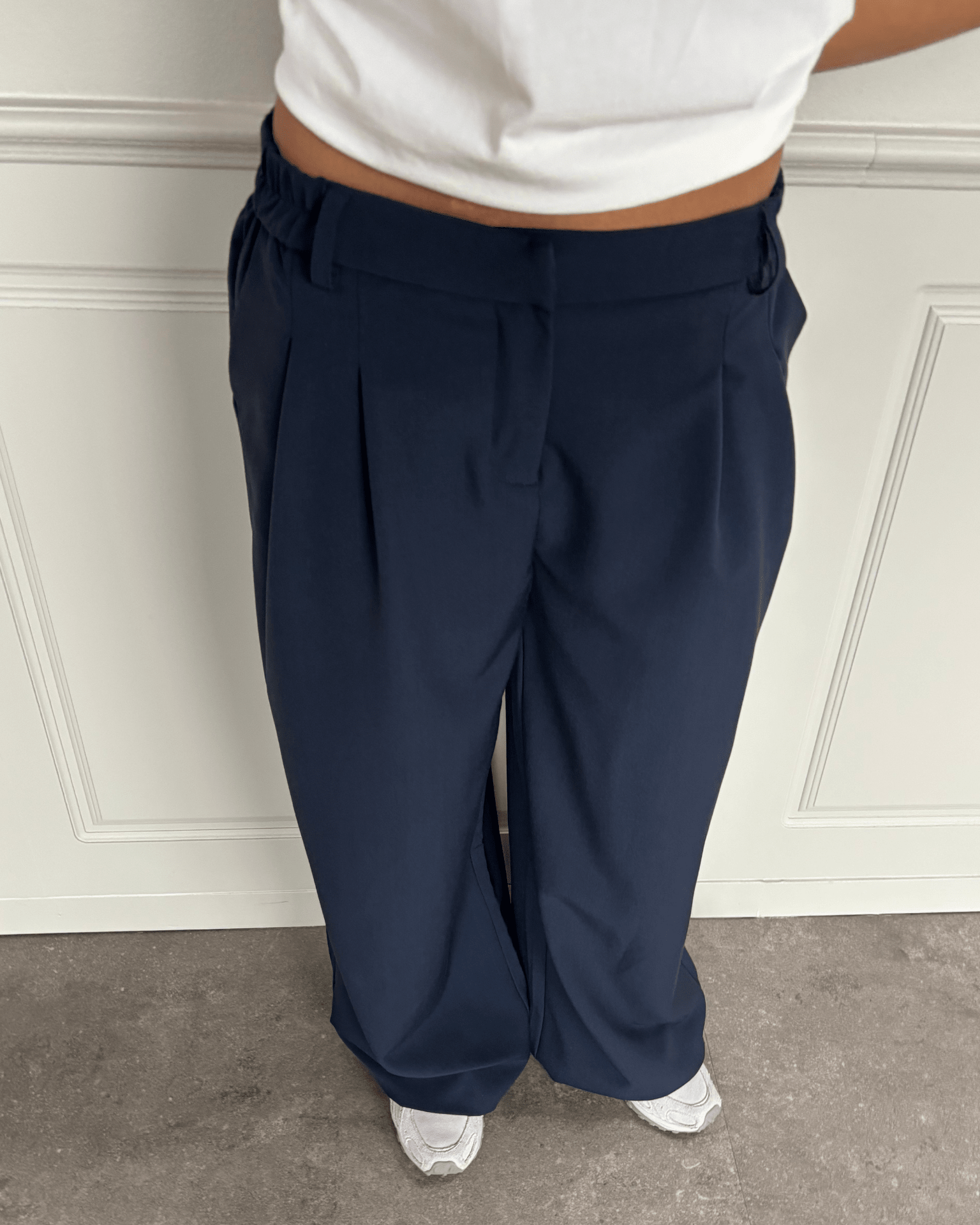 AIA BAGGY SUIT PANT - NAVY