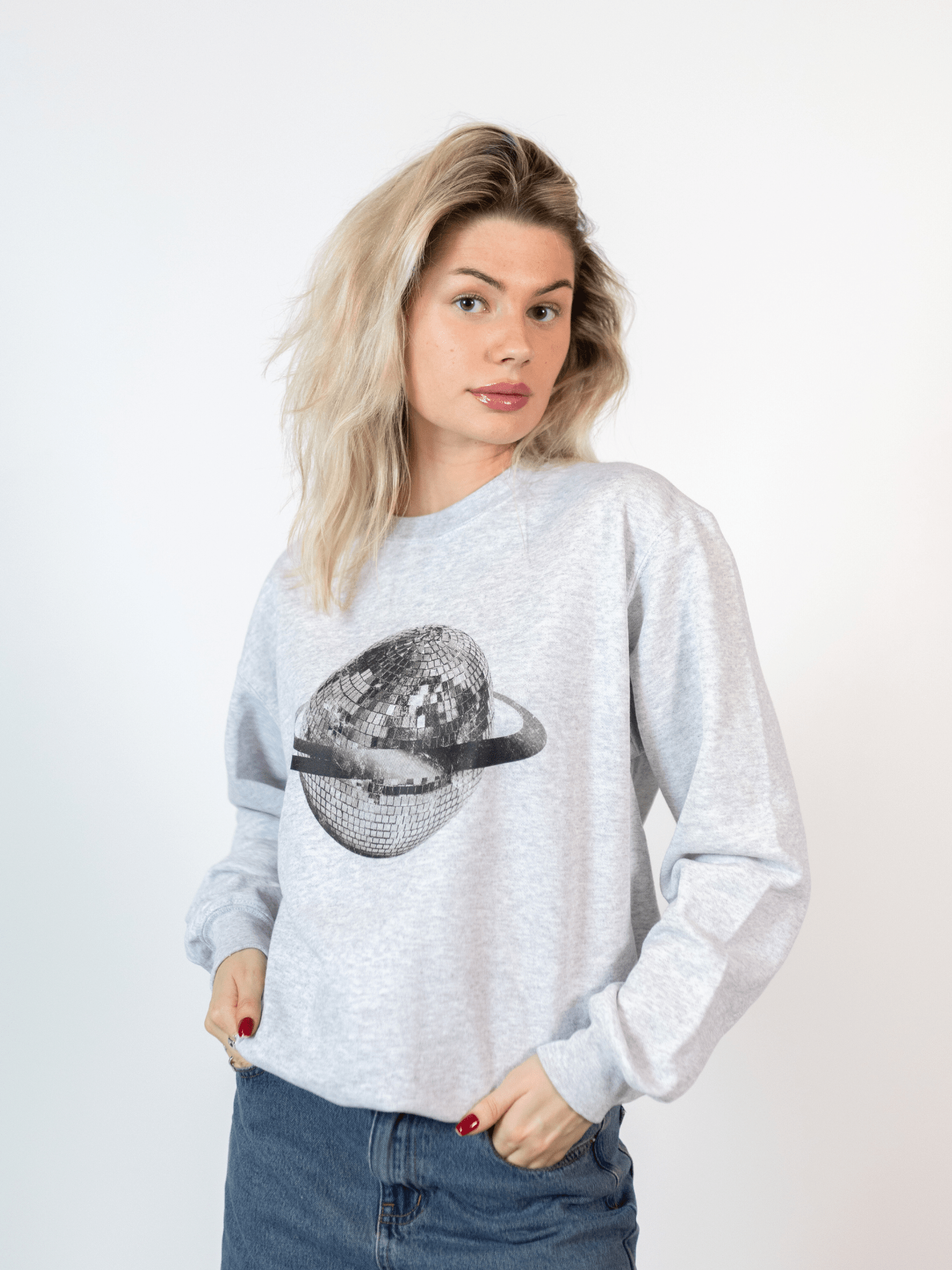 PLANET DISCO (schwarz) Sweatshirt - Grau