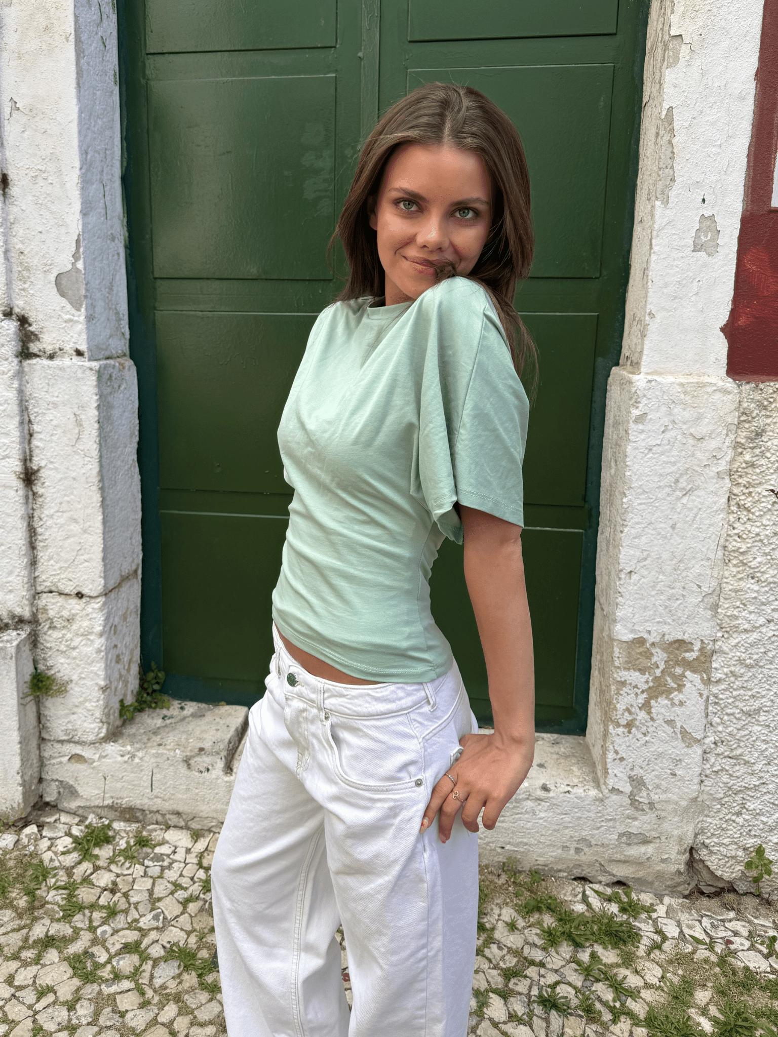 NINA ANGEL TOP - LYSEGRØN