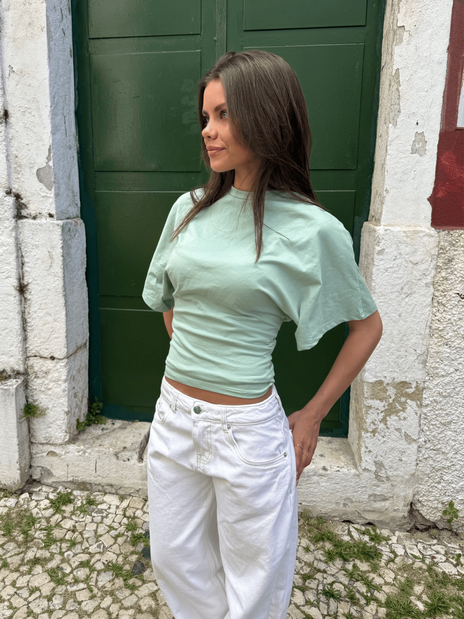 NINA ANGEL TOP - LYSEGRØN