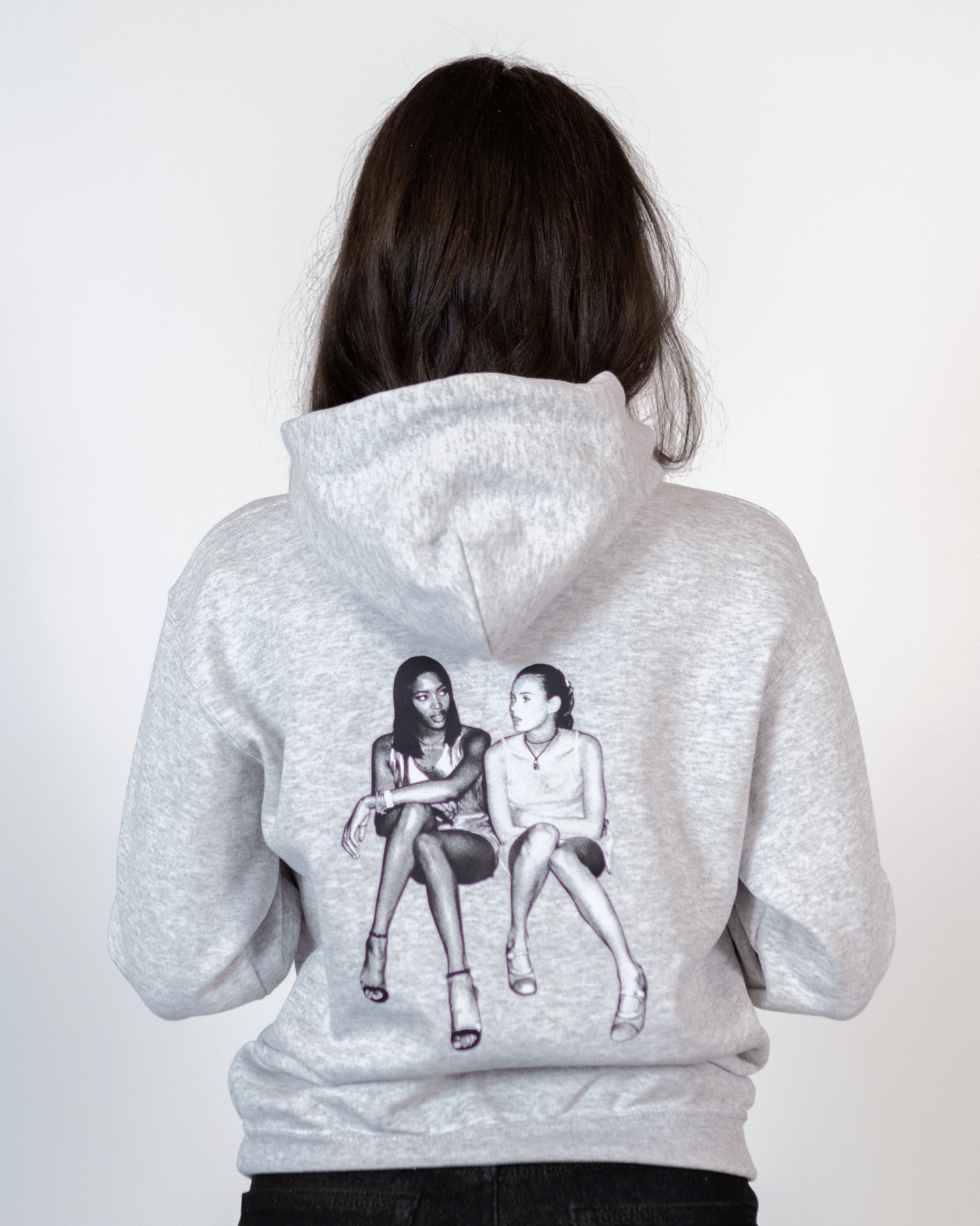 SUPERMODELS HOODIE (rygprint) - GREY