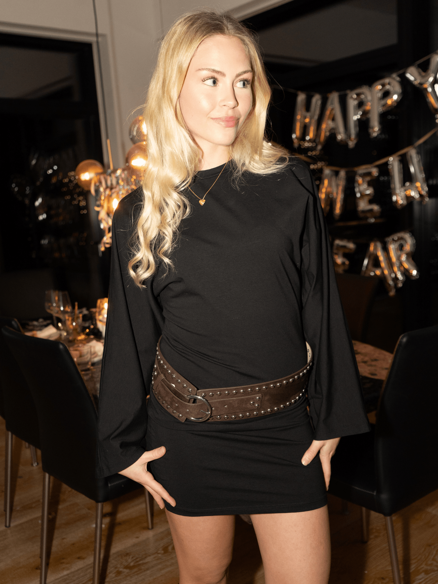 NALA MINI DRESS - SORT