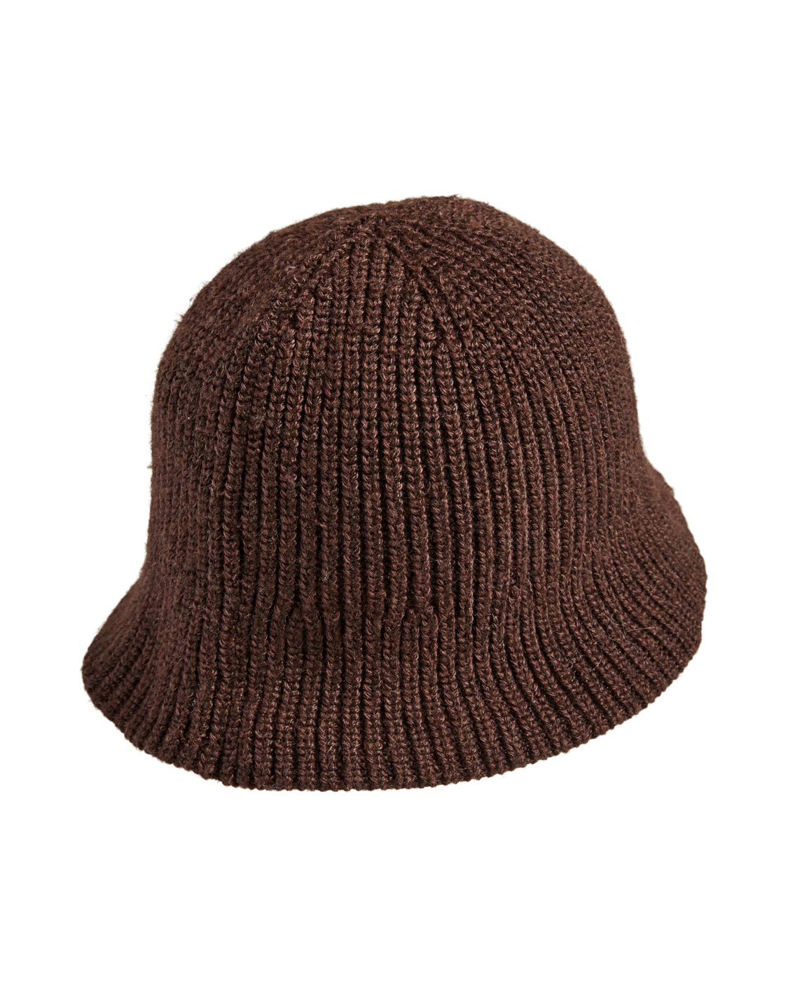 ATALIA STRIKKET BØLLEHAT - CHICORY COFFEE - Dinvintageshop