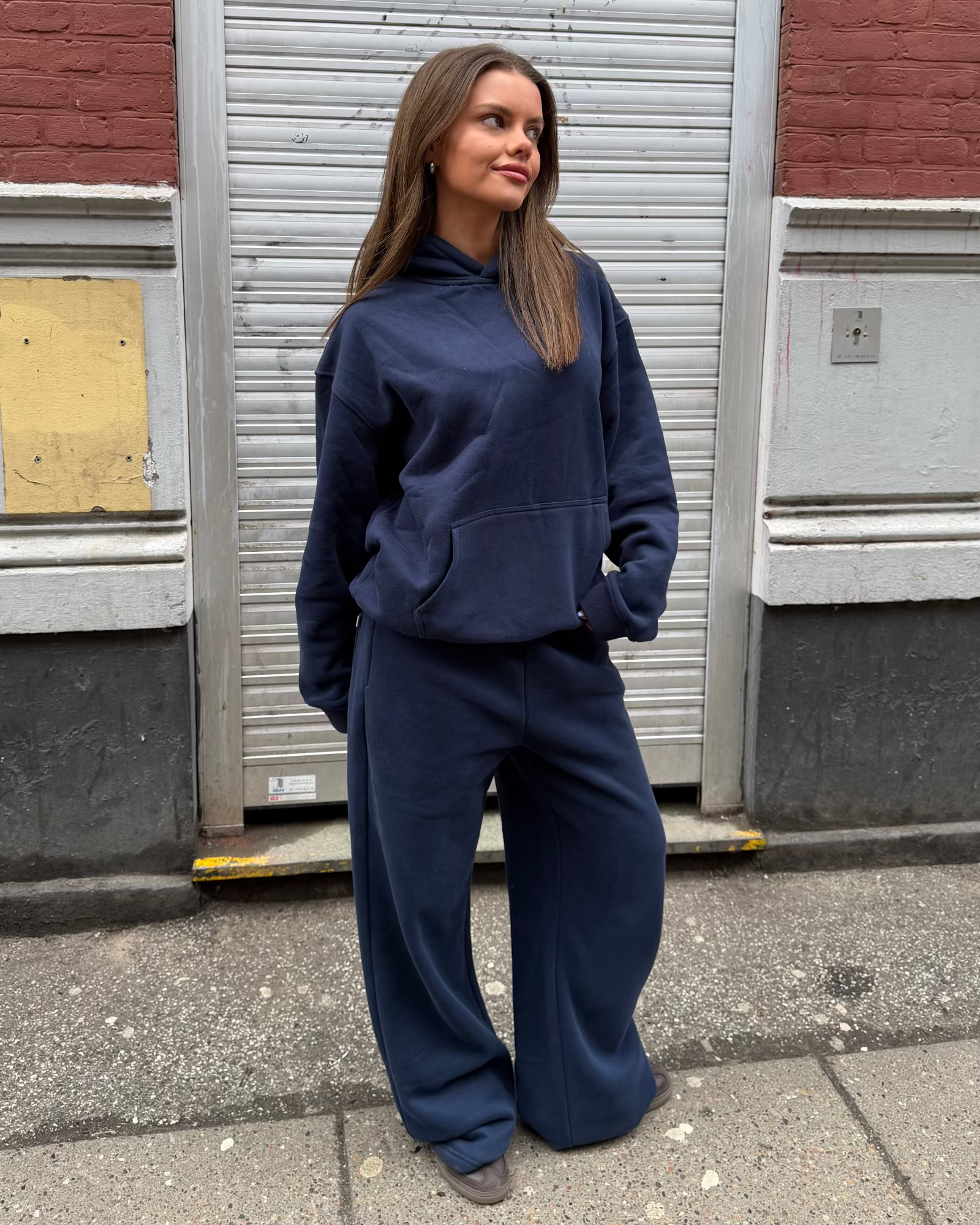 Weite Jogginghose - Marineblau