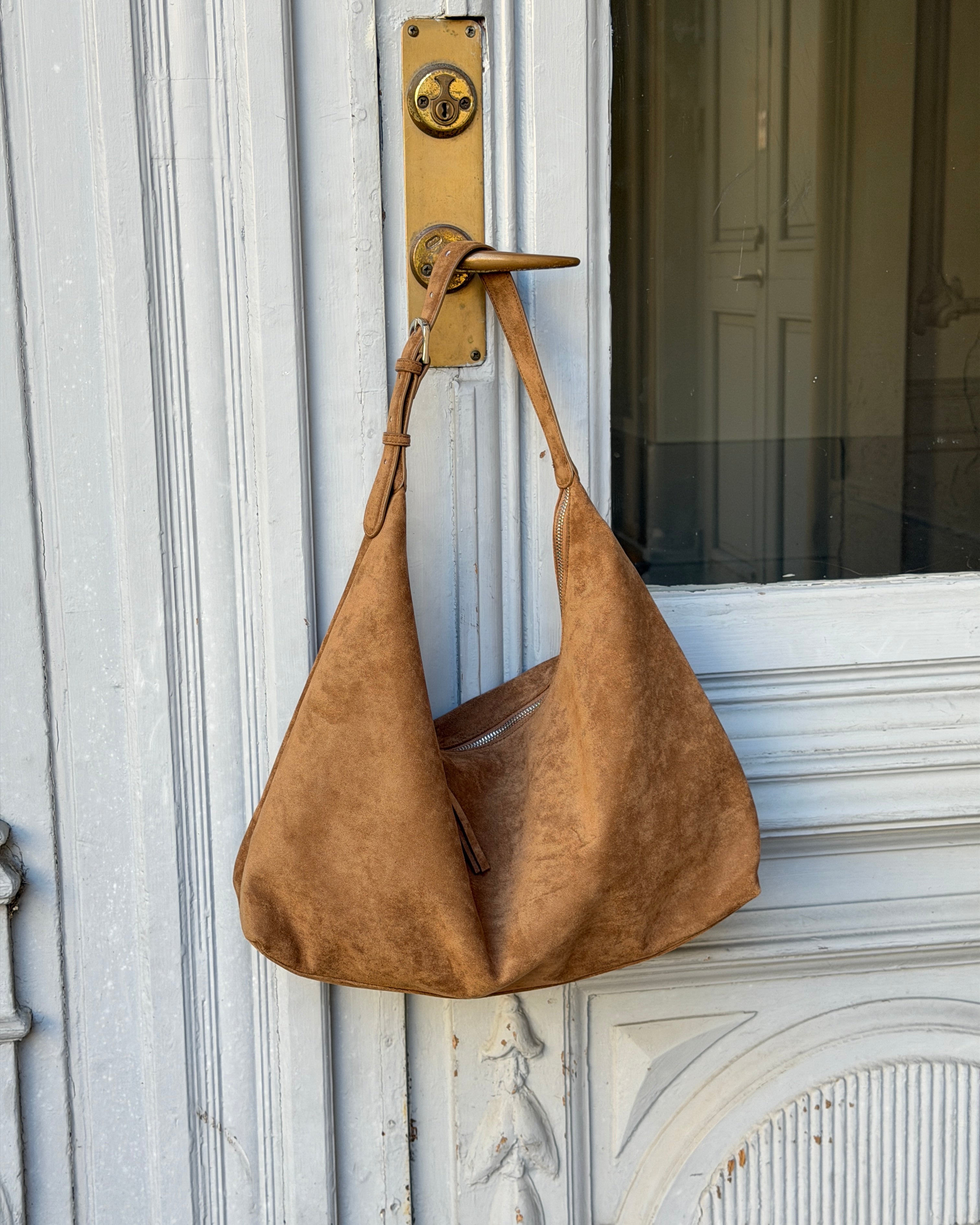 LEAH SUEDE BAG - TOBACCO