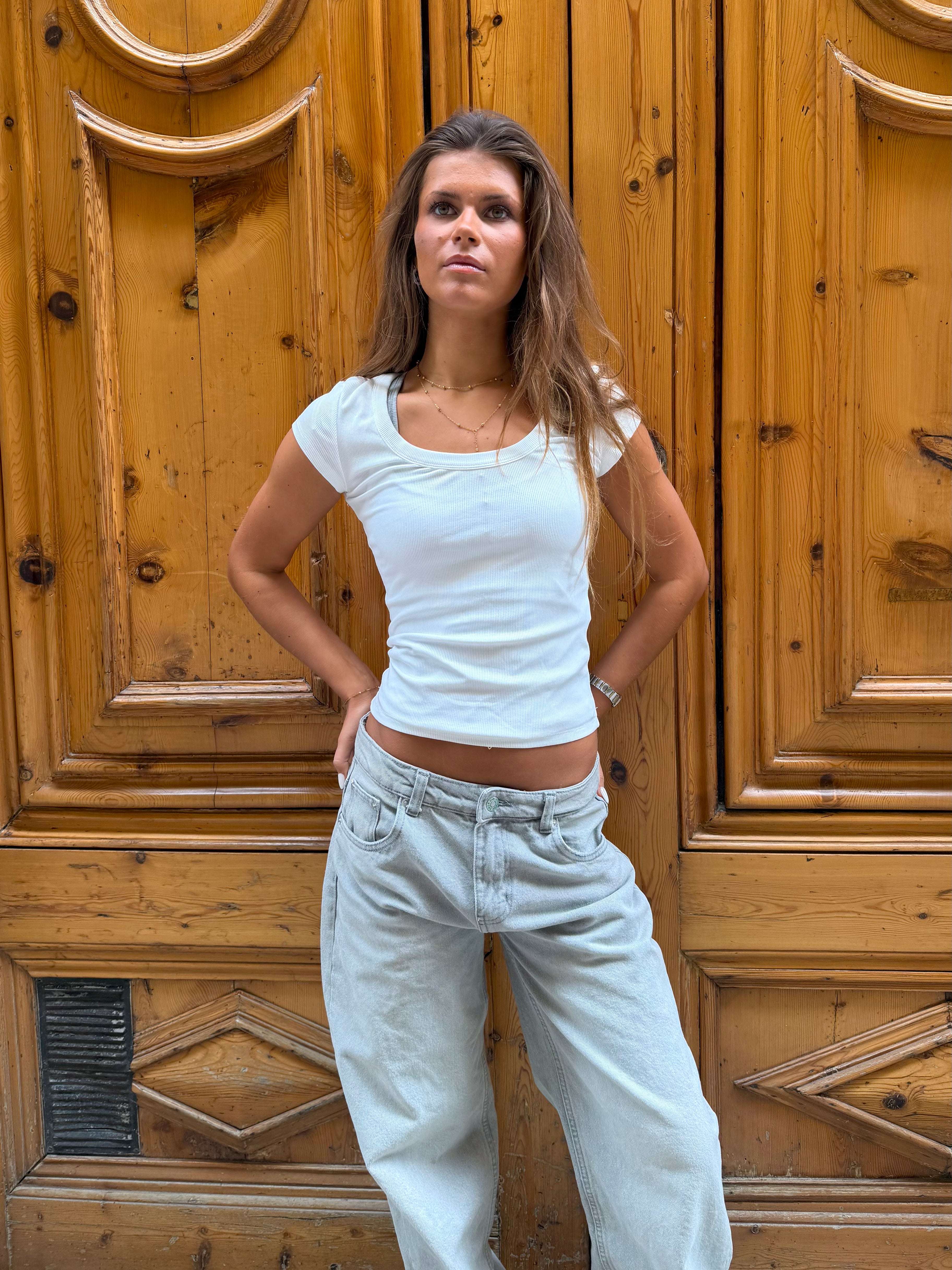 THEA KURZARM-T-SHIRT - WEISS