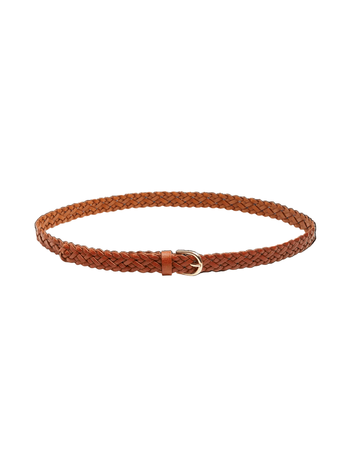 AVERY BRAIDED BELT - COGNAC