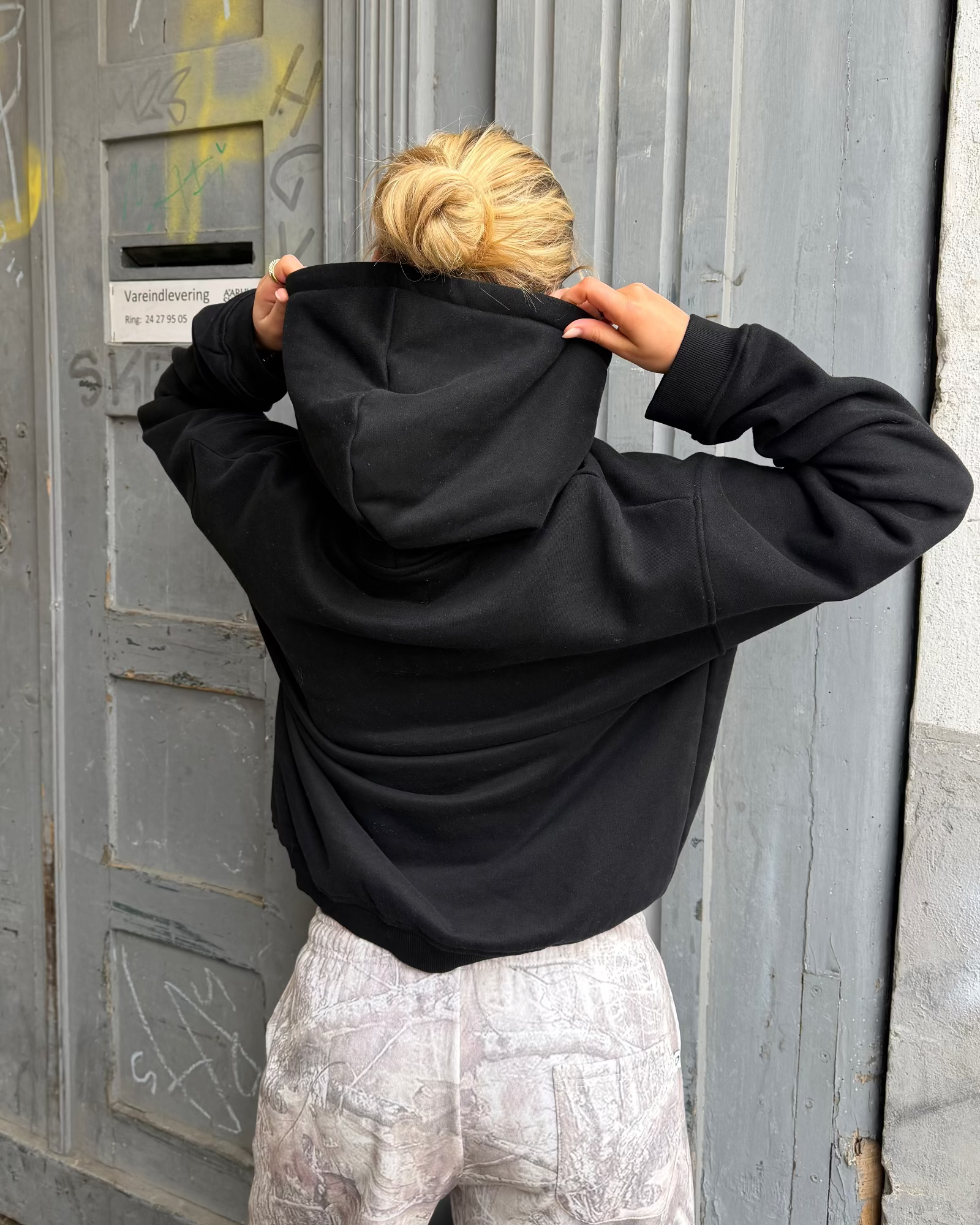 Oversize-Hoodie – Schwarz