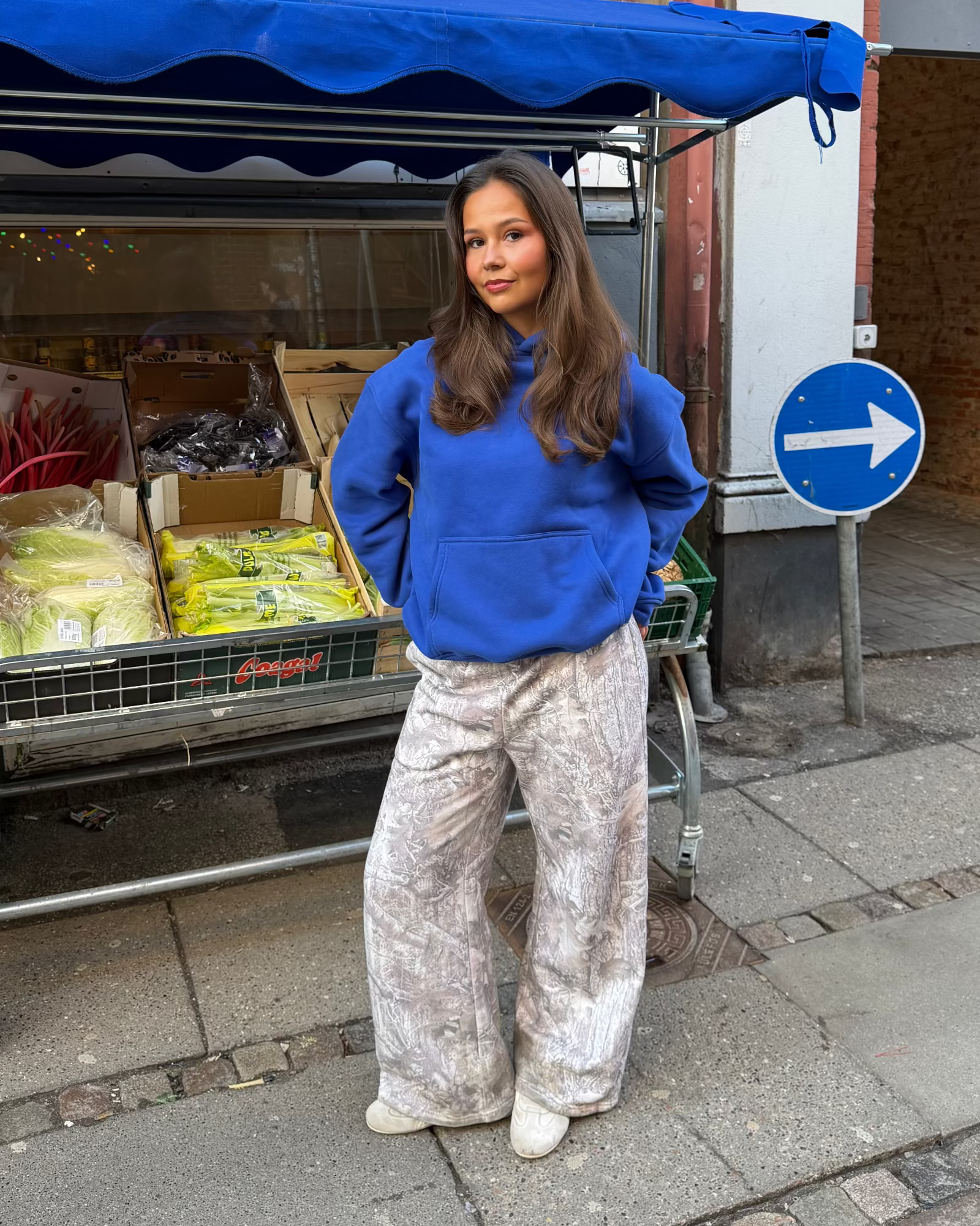 Oversize-Hoodie – Königsblau