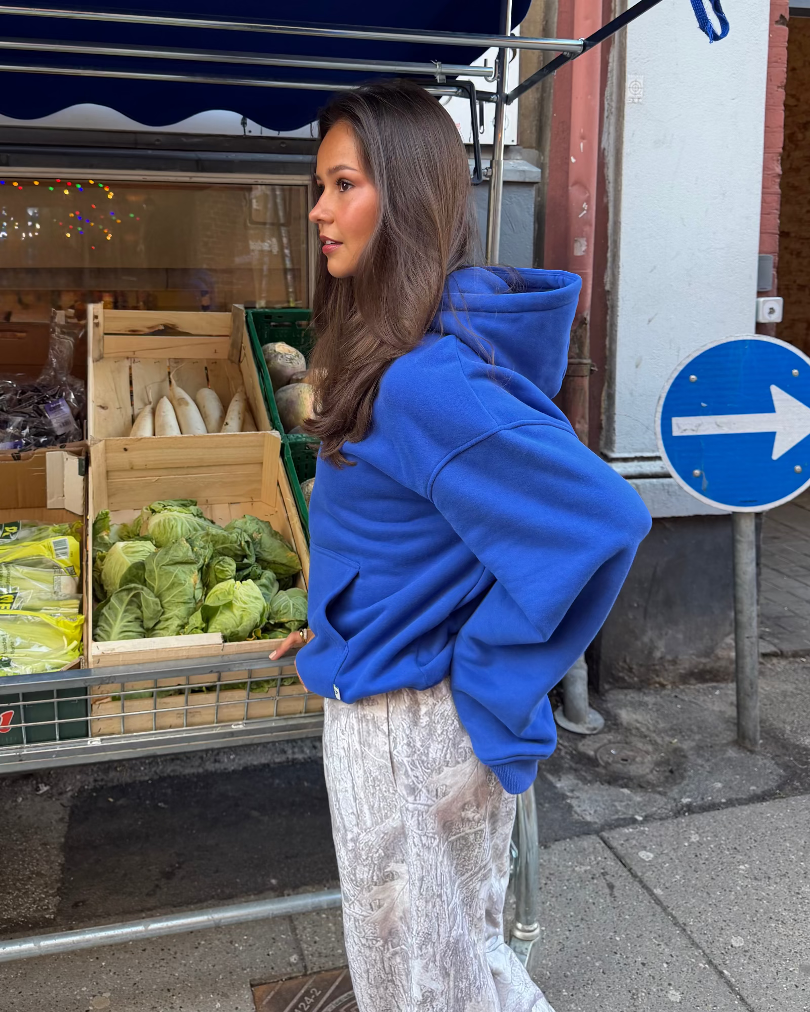 Oversize-Hoodie – Königsblau