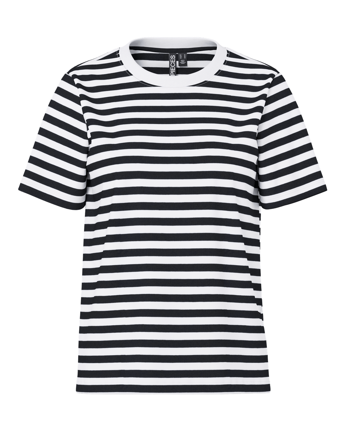 RIA STRIPE TEE - BLACK