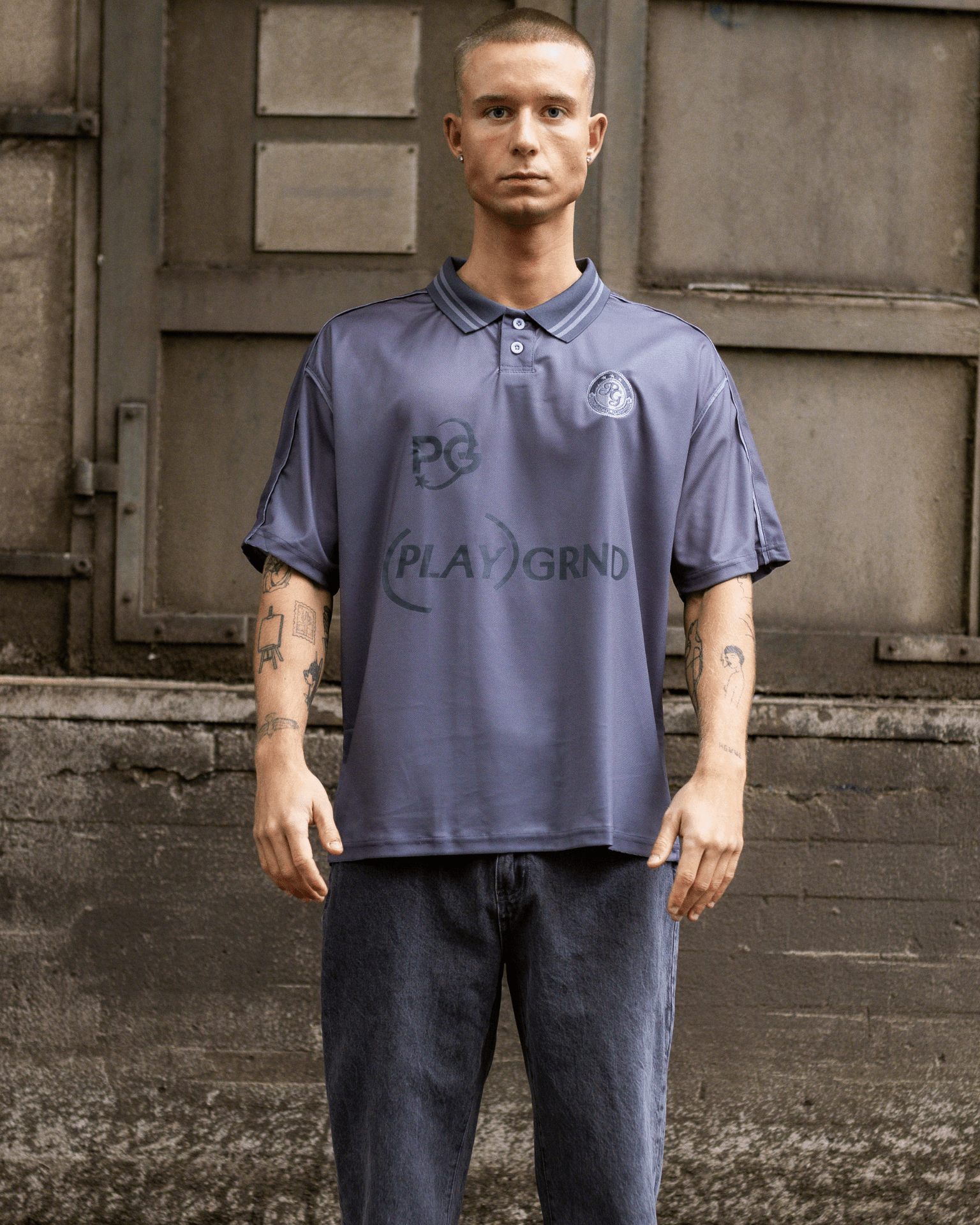 PLAYGRND FOOTBALL JERSEY - GREY