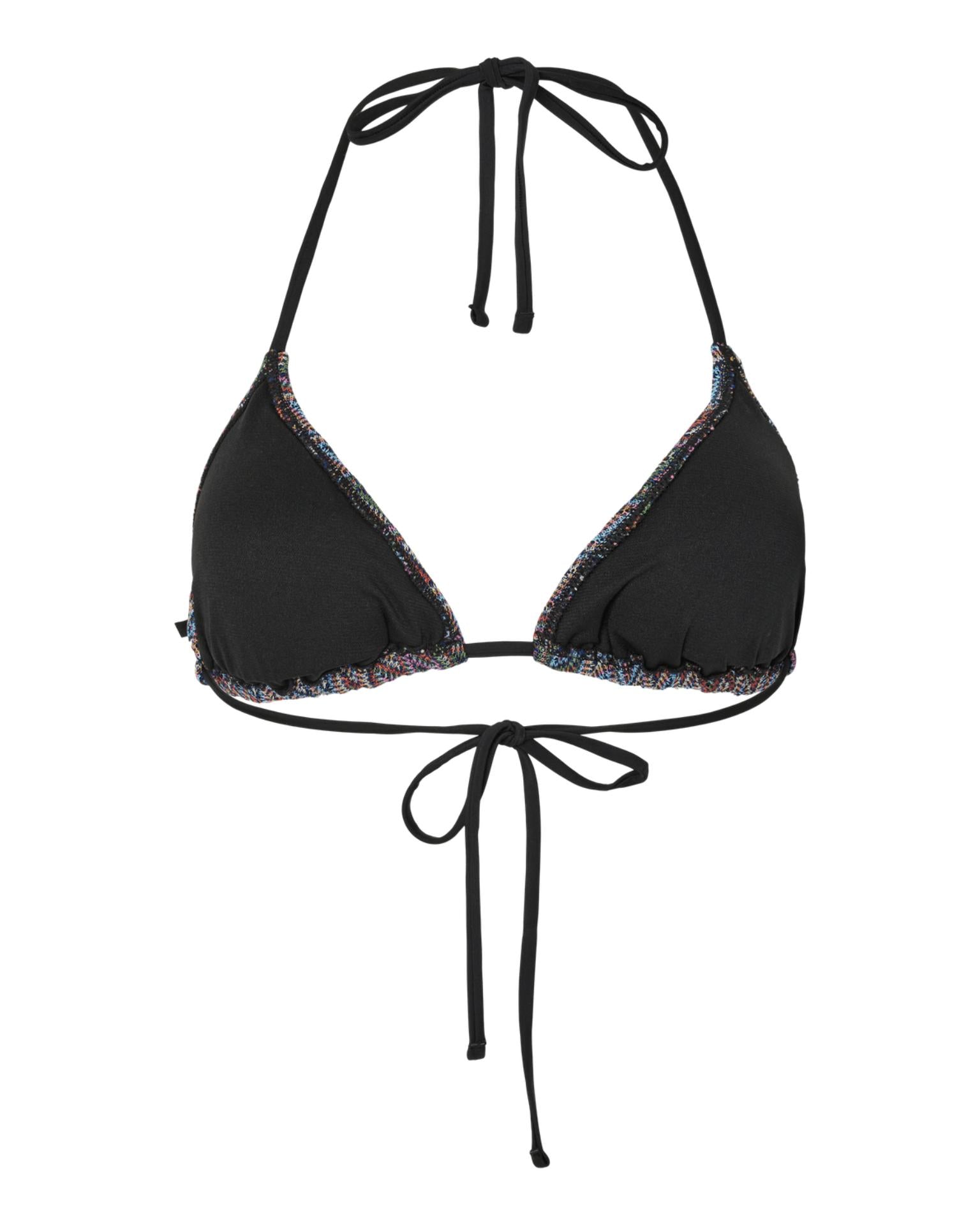 ADA KNITTED BIKINI TOP - MULTI COLOR JAQUARD PATTERN - Dinvintageshop
