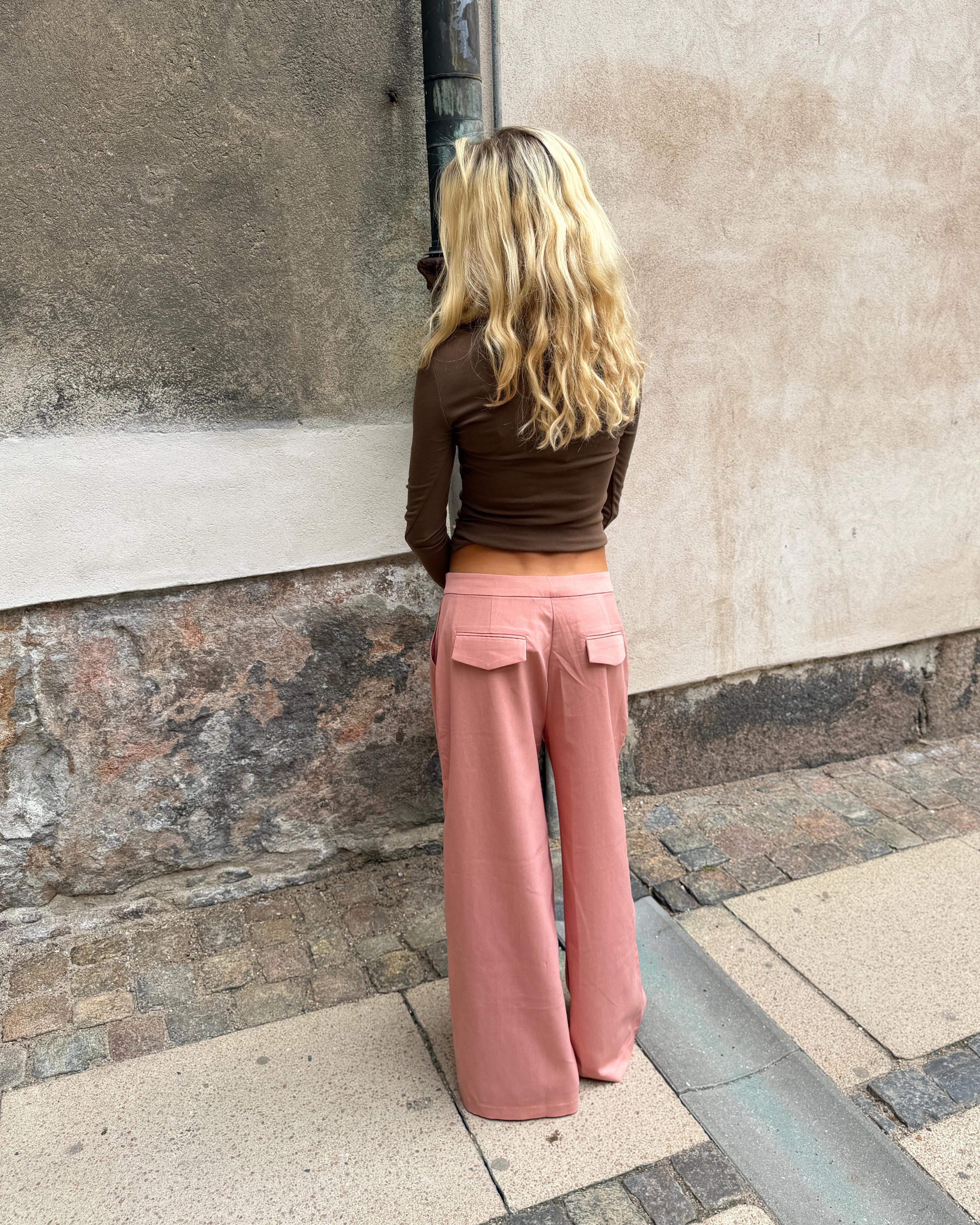AGNES BAGGY SUIT PANT - BLUSH