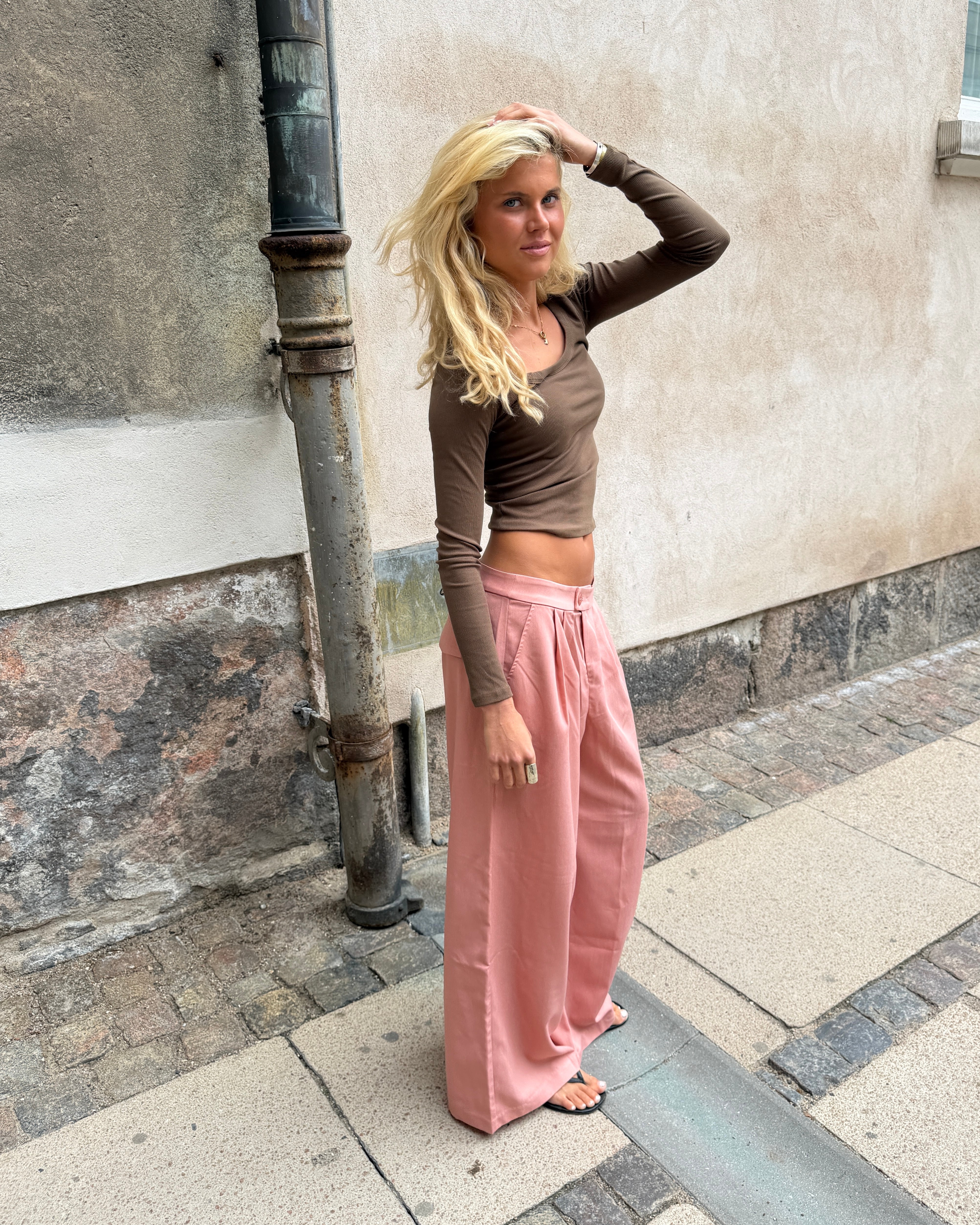 AGNES BAGGY SUIT PANT - BLUSH