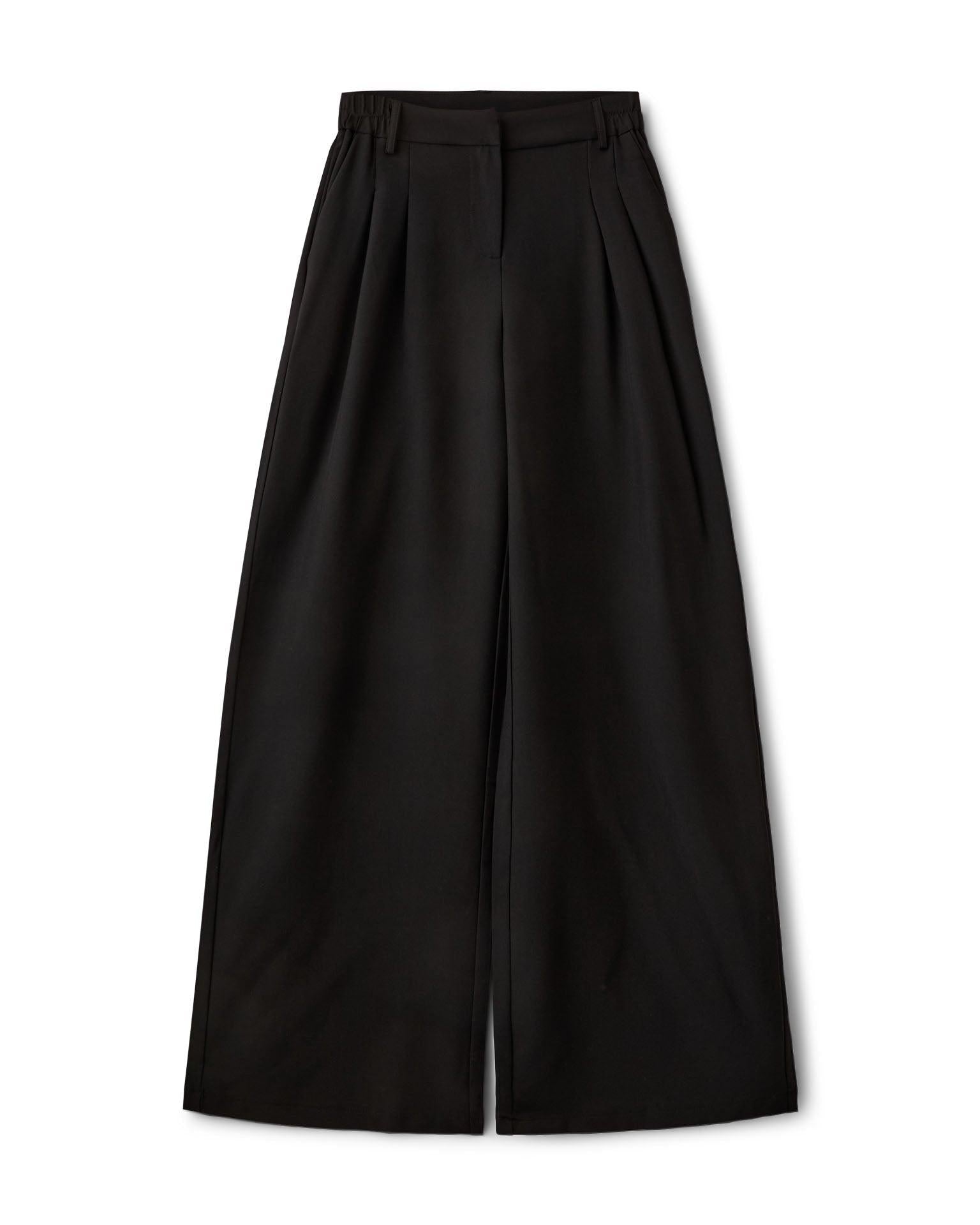 AIA BAGGY SUIT PANT - BLACK