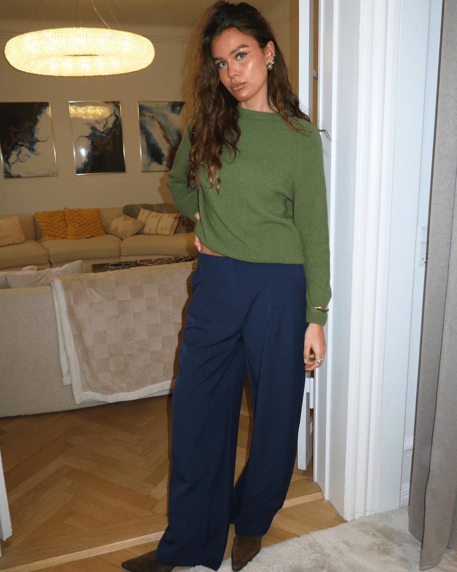 AIA BAGGY SUIT PANT - NAVY