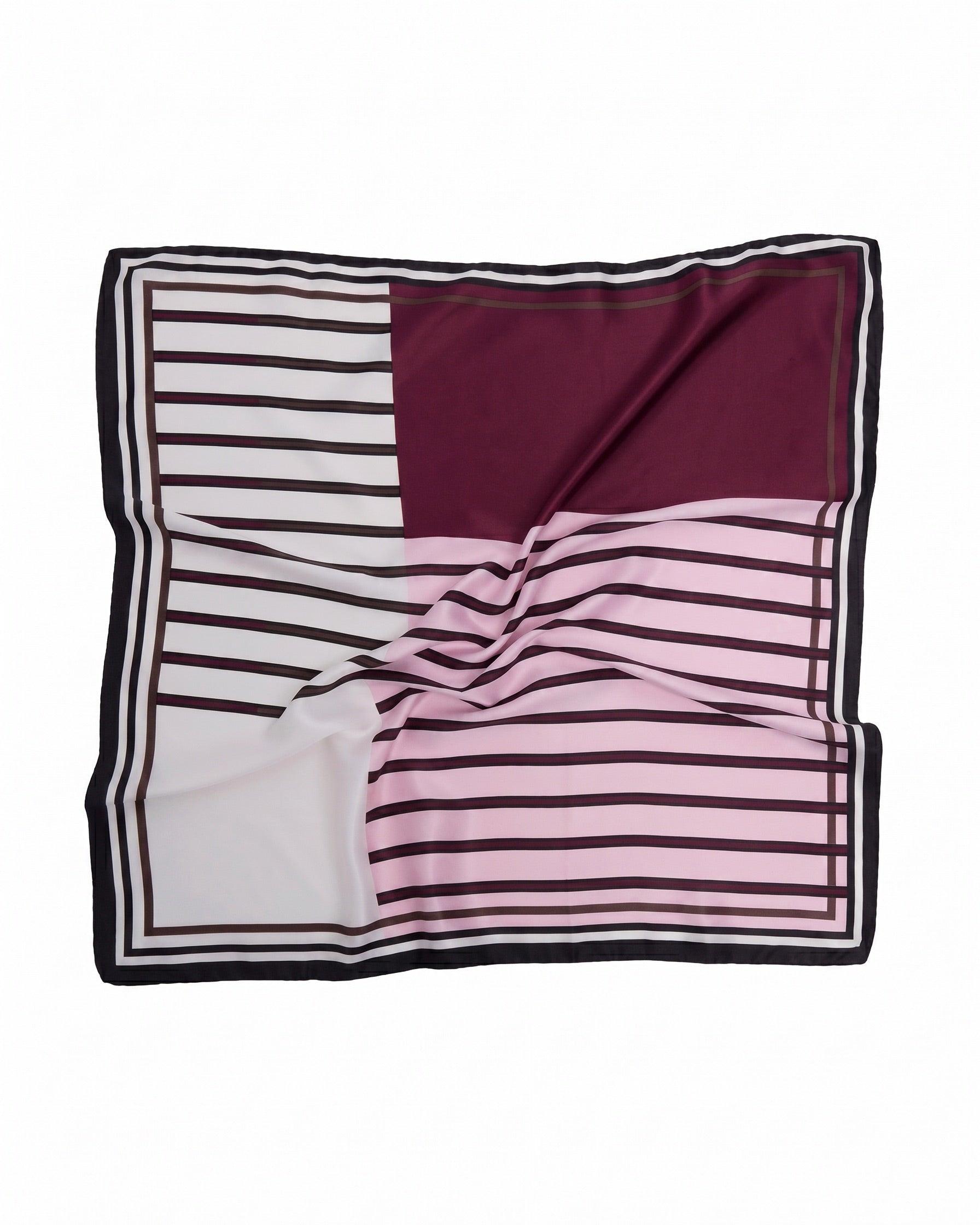 AMANDA SQUARE SCARF - TAWNY PORT GRAPHIC