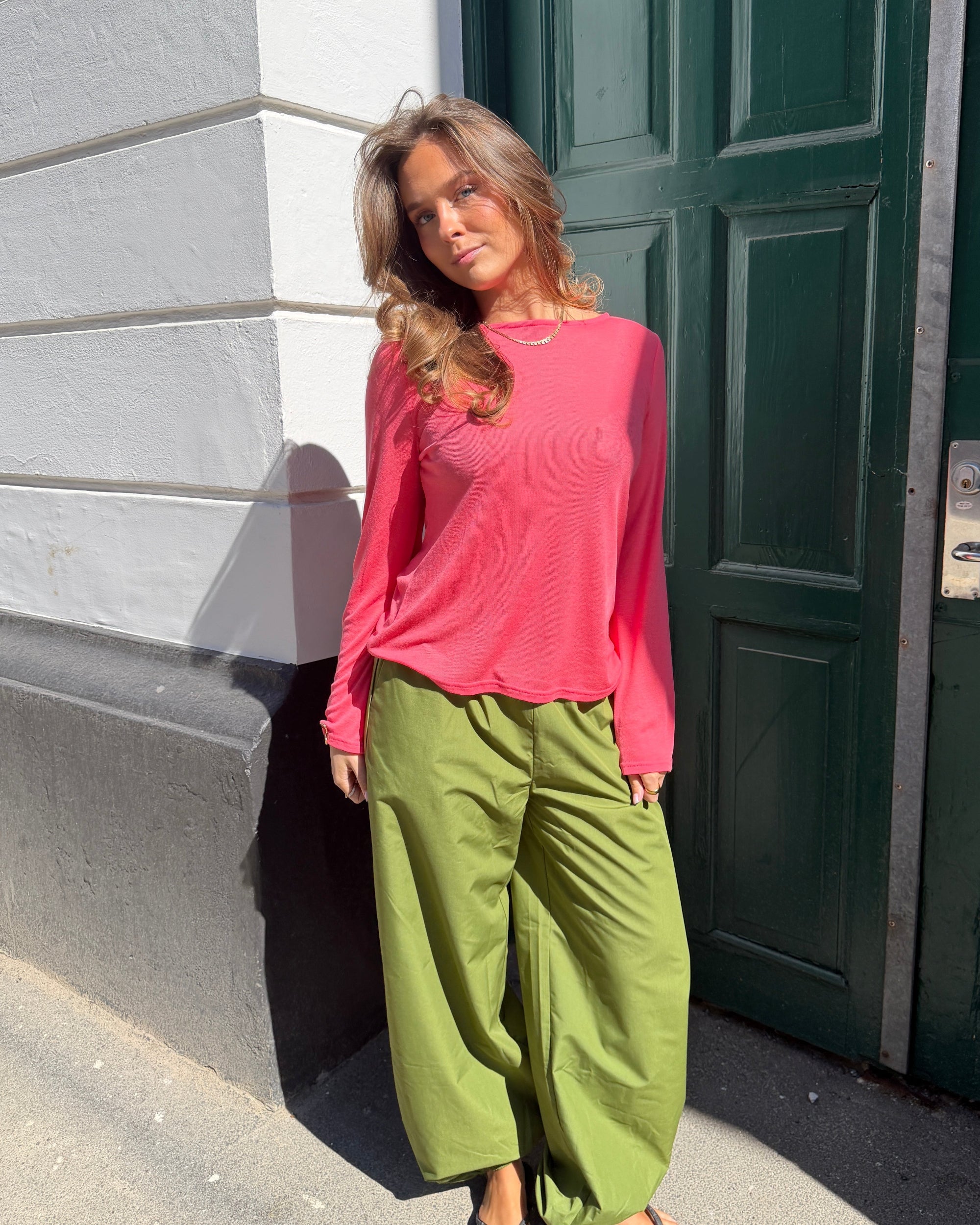 ANEMONE WIDESLEEVE TOP - CORAL - Dinvintageshop