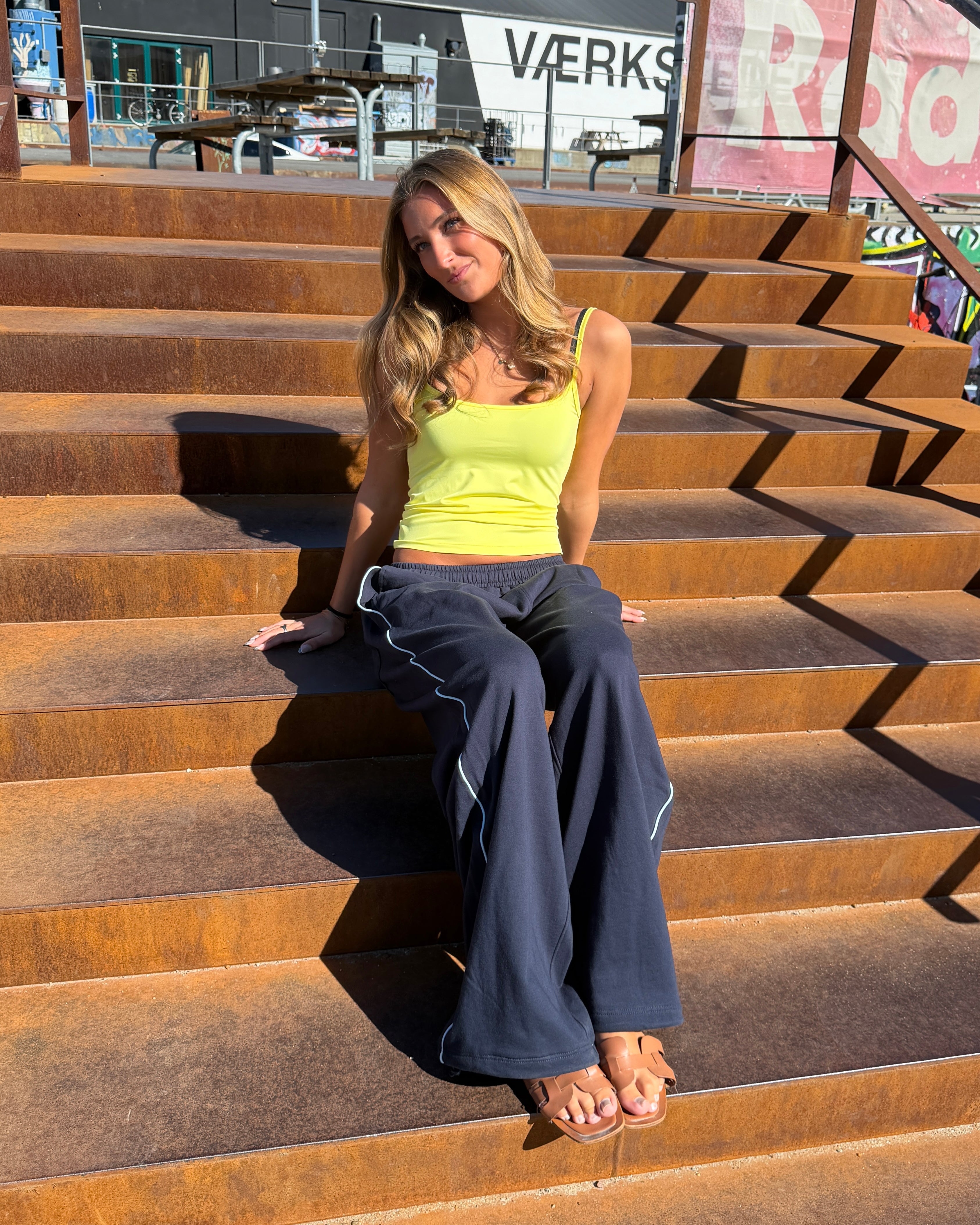 ANNA SWEATPANTS - NAVY - Dinvintageshop